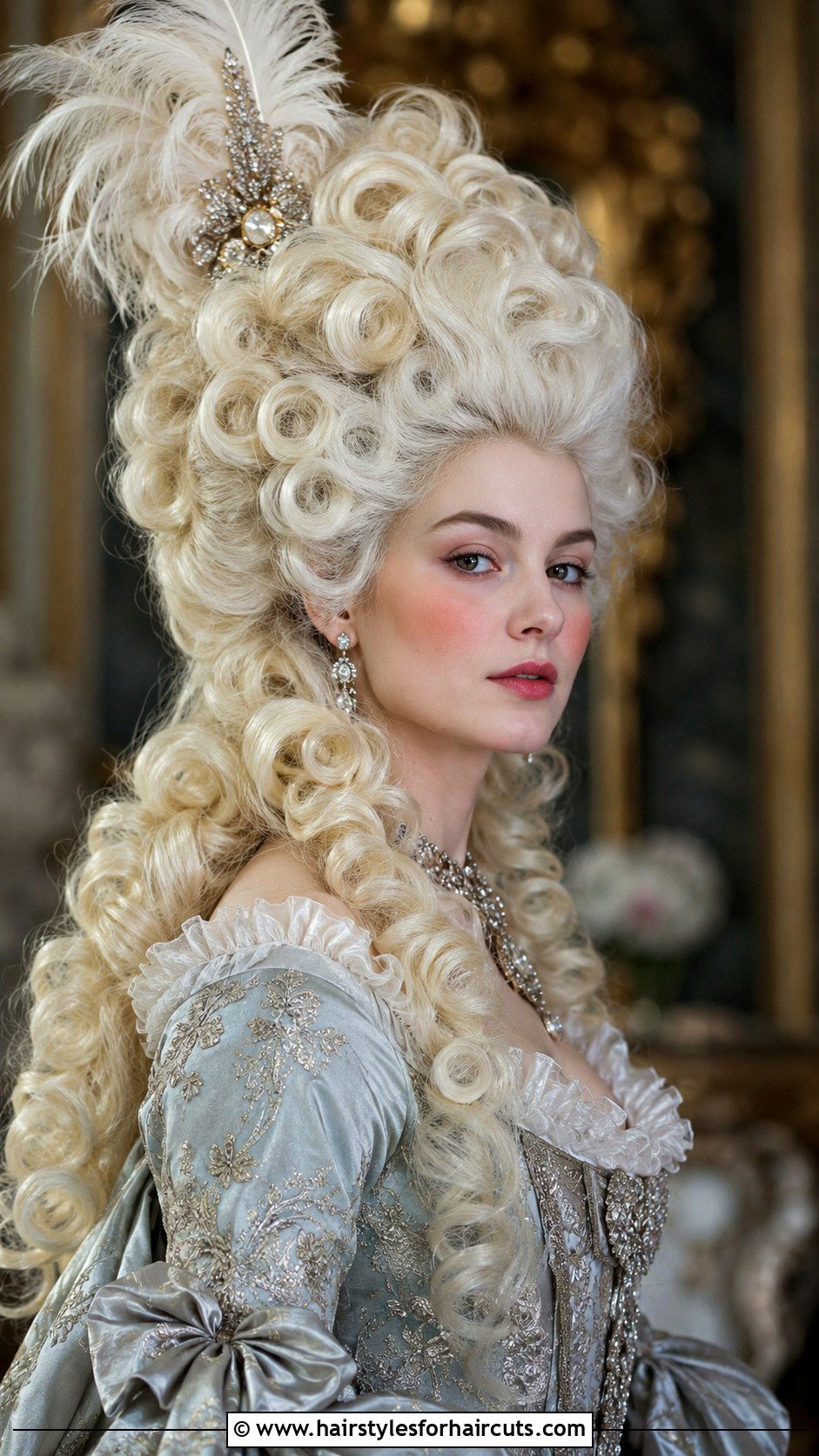 Baroque Long Curls - 25 historical hairstyles - 25 historical hairstyles