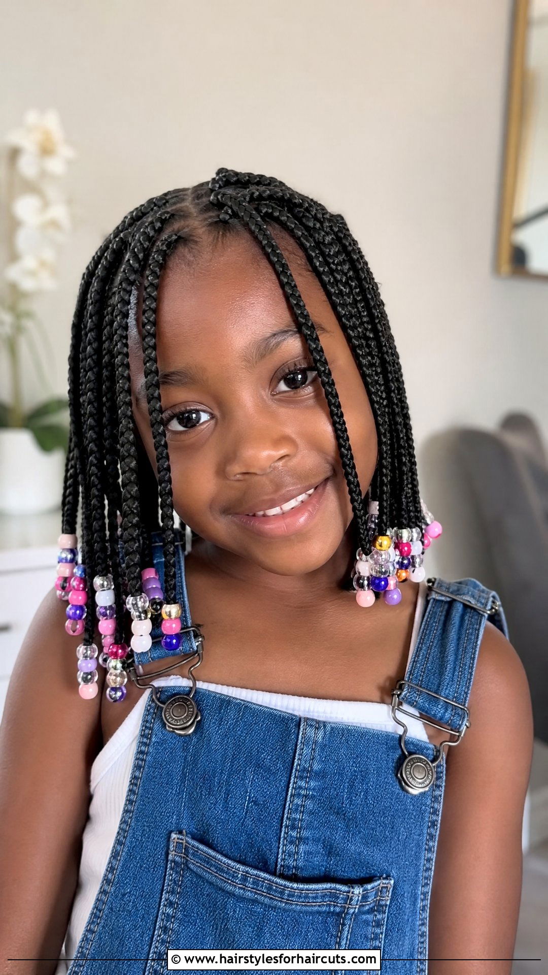 Beaded Box Braids - 25 hairstyles for black girls with thick hair - 25 hairstyles for black girls with thick hair