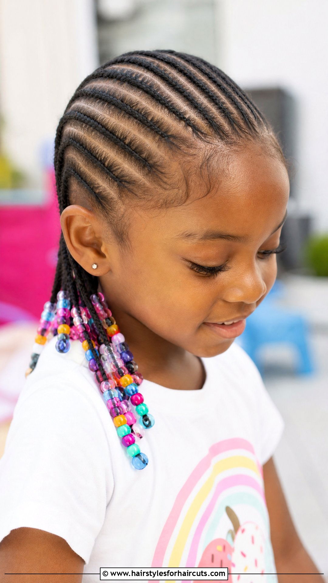 Beaded Cornrows Flat Back - 25 black hairstyles for kids short hair - 25 black hairstyles for kids short hair