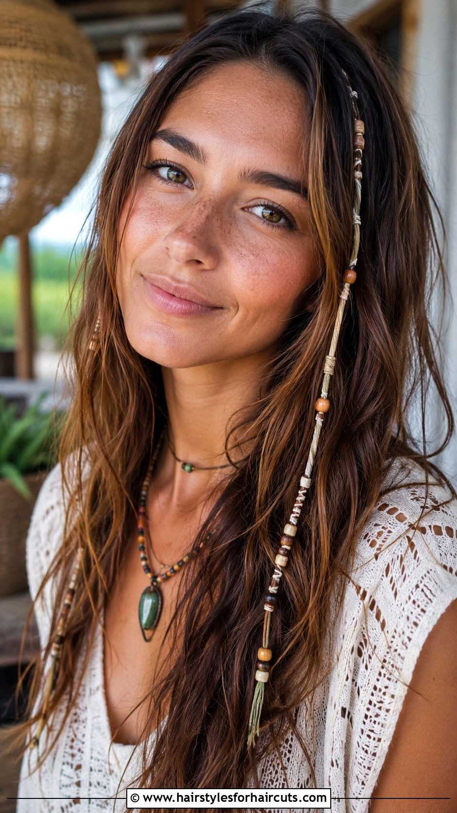 Beaded Thread Hair Wrap Braid - 25 hair wrap hairstyles - 25 hair wrap hairstyles