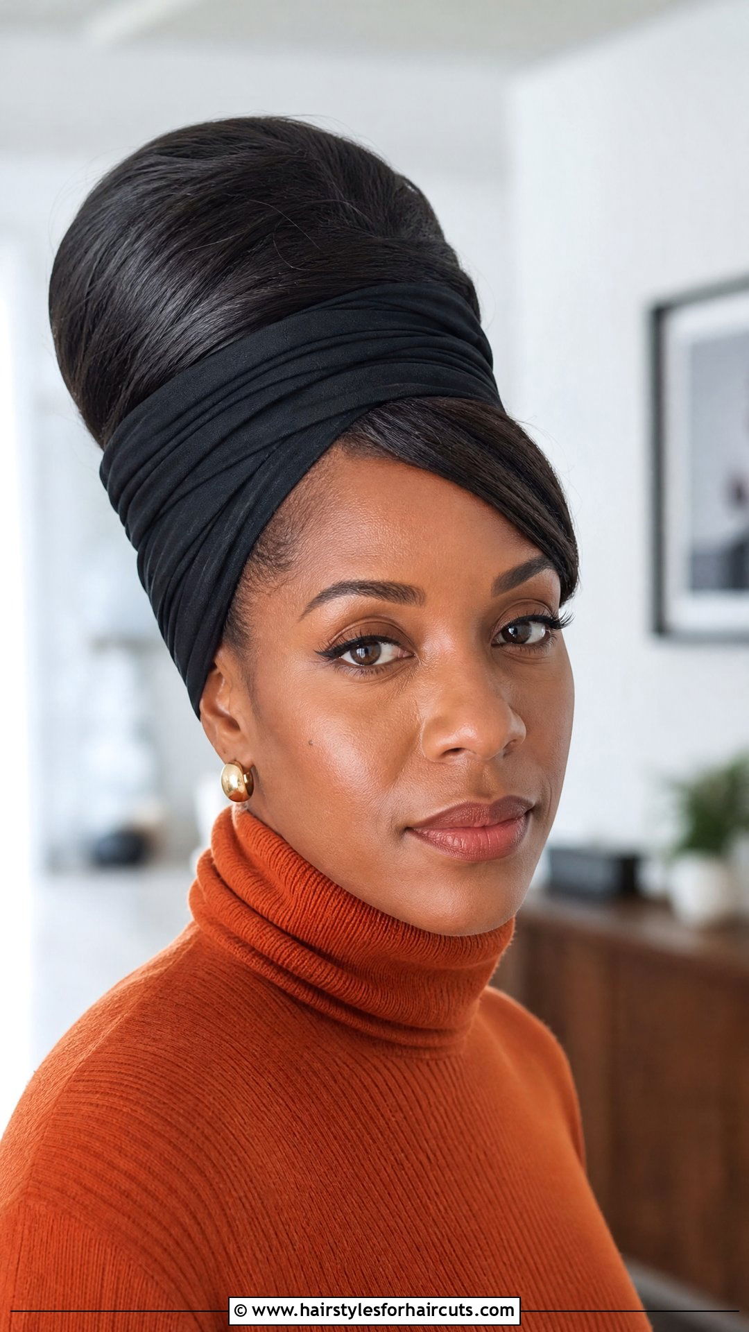 Beehive Wrap Hairstyle - 25 wrap hairstyles for black hair - 25 wrap hairstyles for black hair