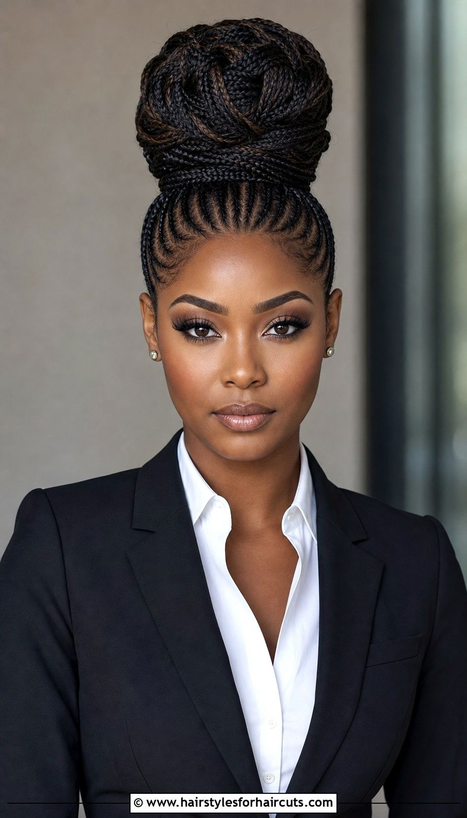 Big Braided Bun - 25 big braid hairstyles for black hair - 25 big braid hairstyles for black hair