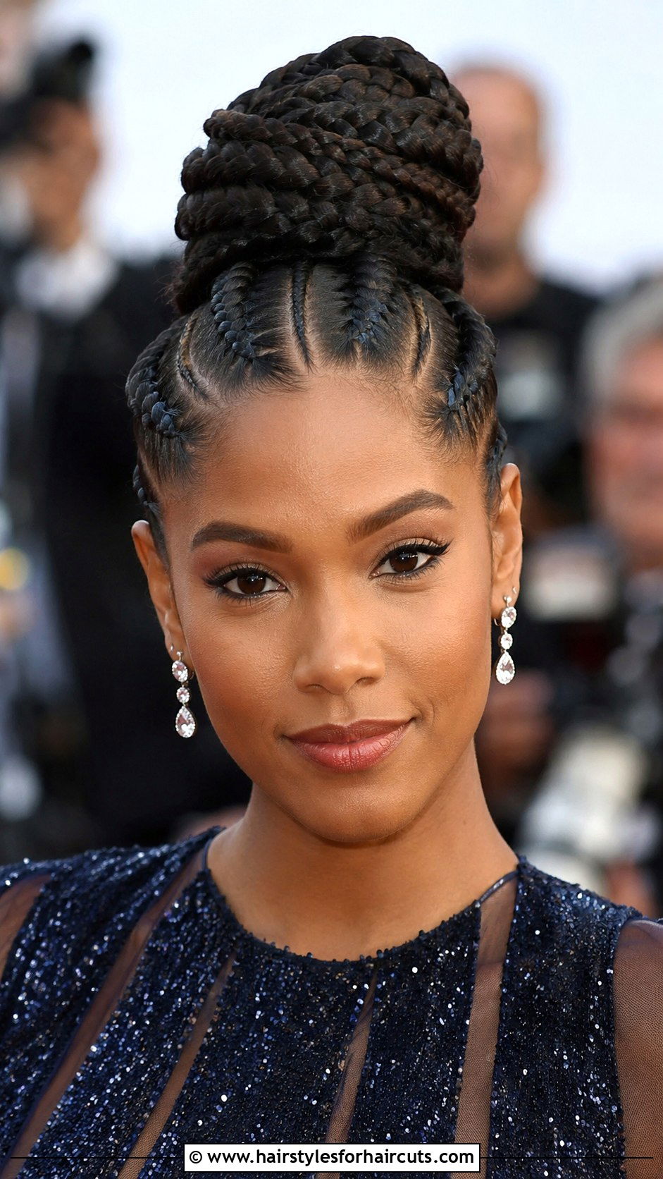 Big Cornrows Updo - 25 big corn roll hairstyles - 25 big corn roll hairstyles