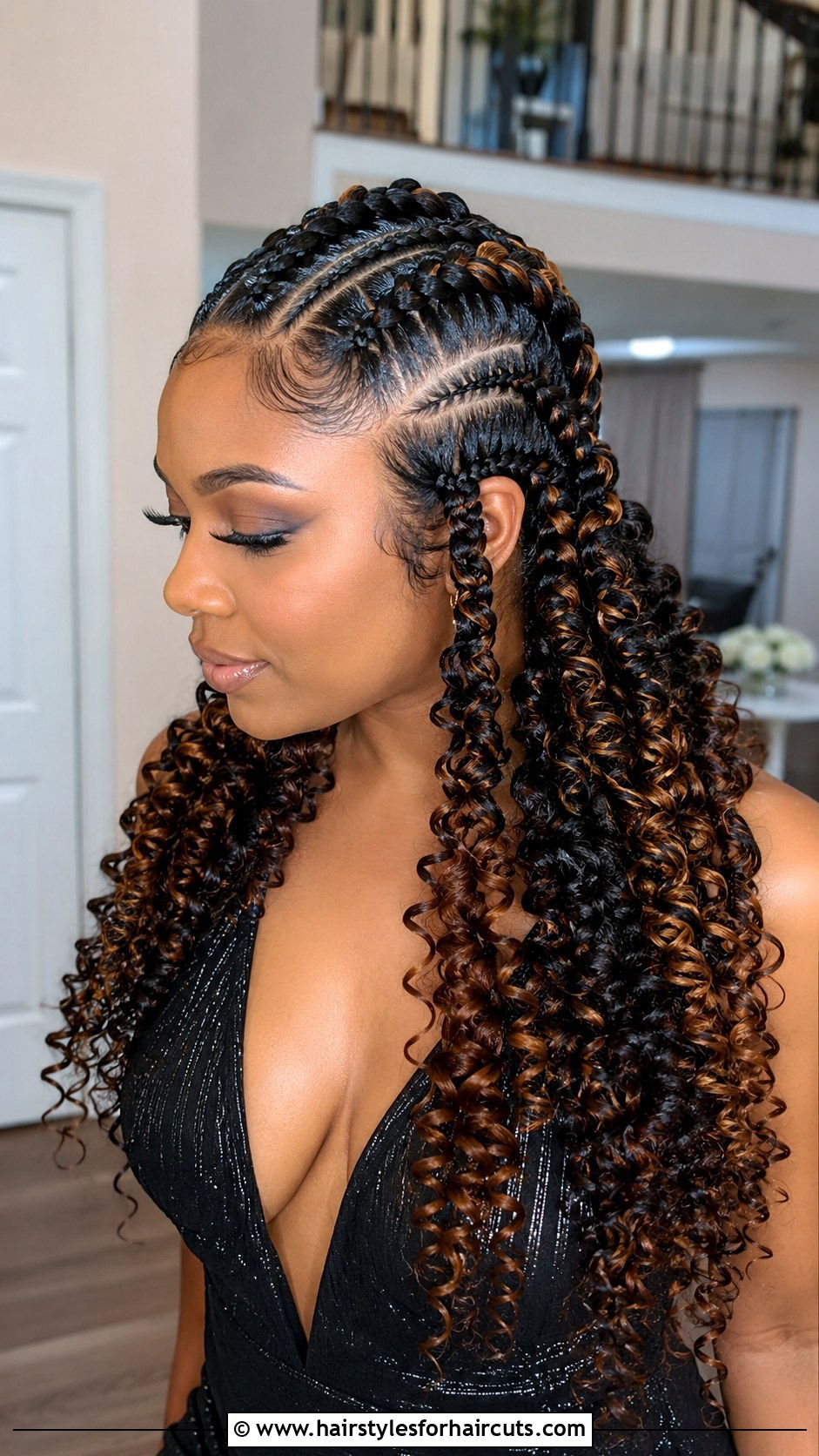 Big Cornrows With Curls - 25 big corn roll hairstyles - 25 big corn roll hairstyles