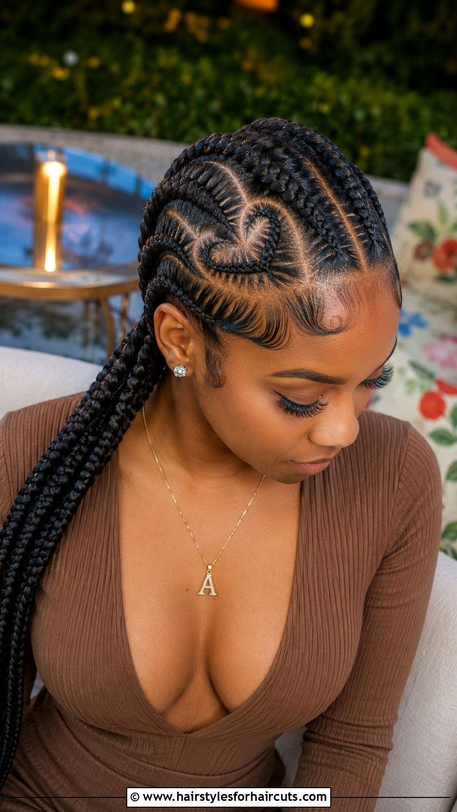 Big Cornrows With Heart Design - 25 big corn roll hairstyles - 25 big corn roll hairstyles
