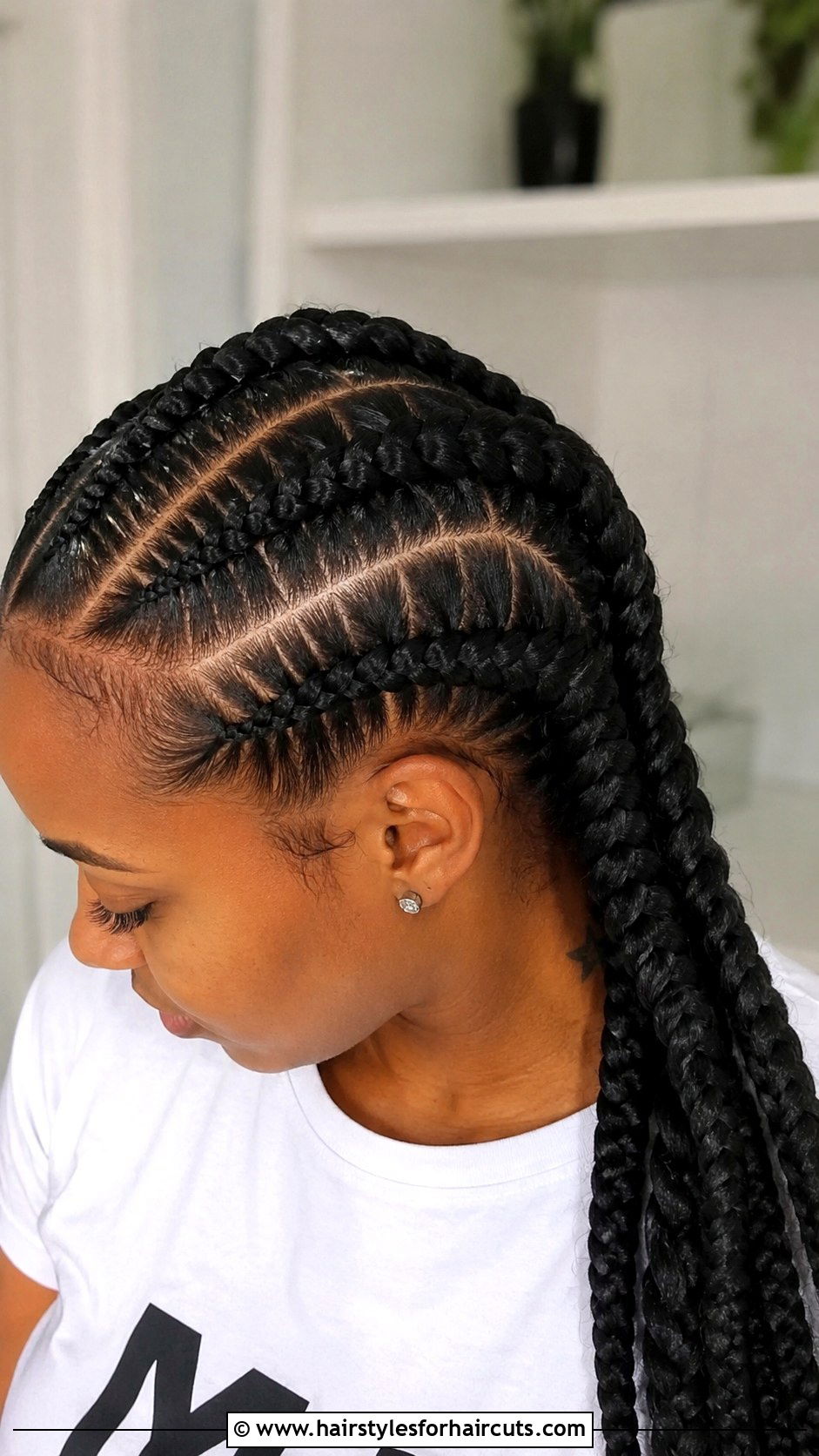 Big Jumbo Cornrows - 25 big corn roll hairstyles - 25 big corn roll hairstyles