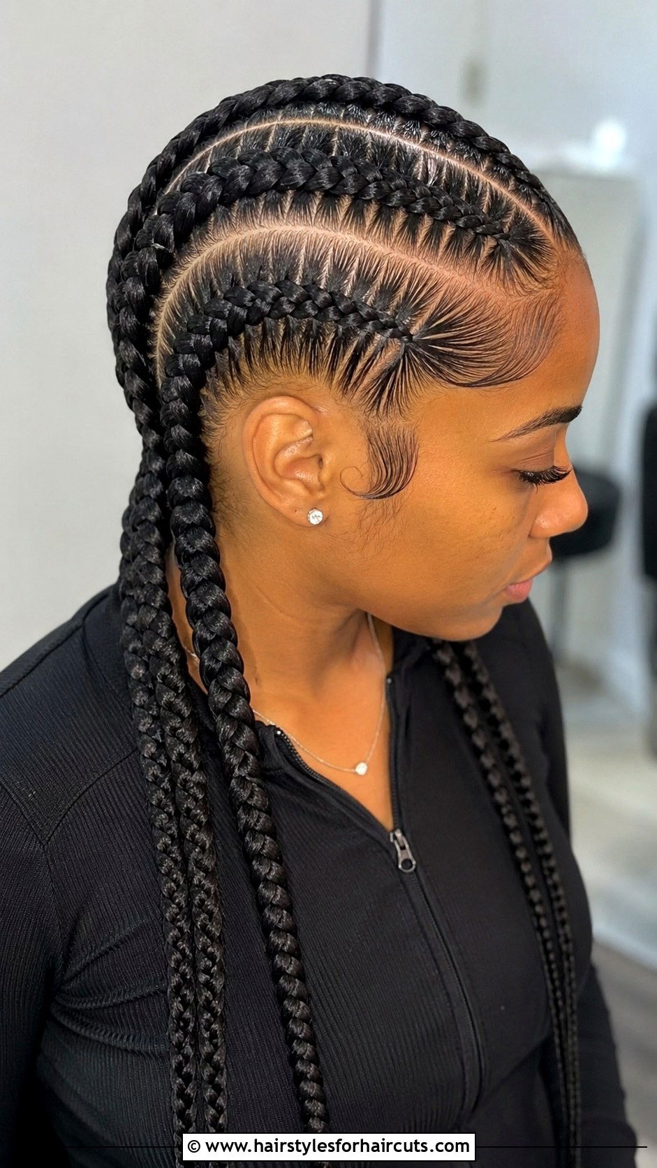Big Stitch Cornrows - 25 big corn roll hairstyles - 25 big corn roll hairstyles