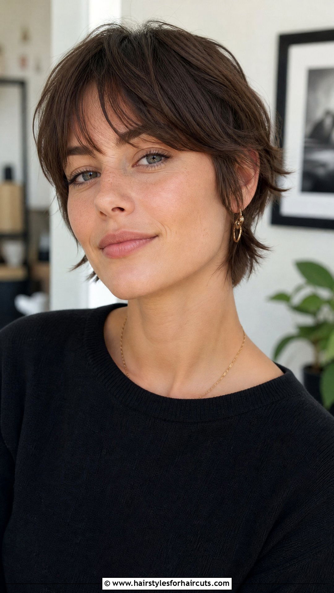 Bixie Cut With Feathered Bangs - 25 haircuts for fine hair with bangs - 25 haircuts for fine hair with bangs