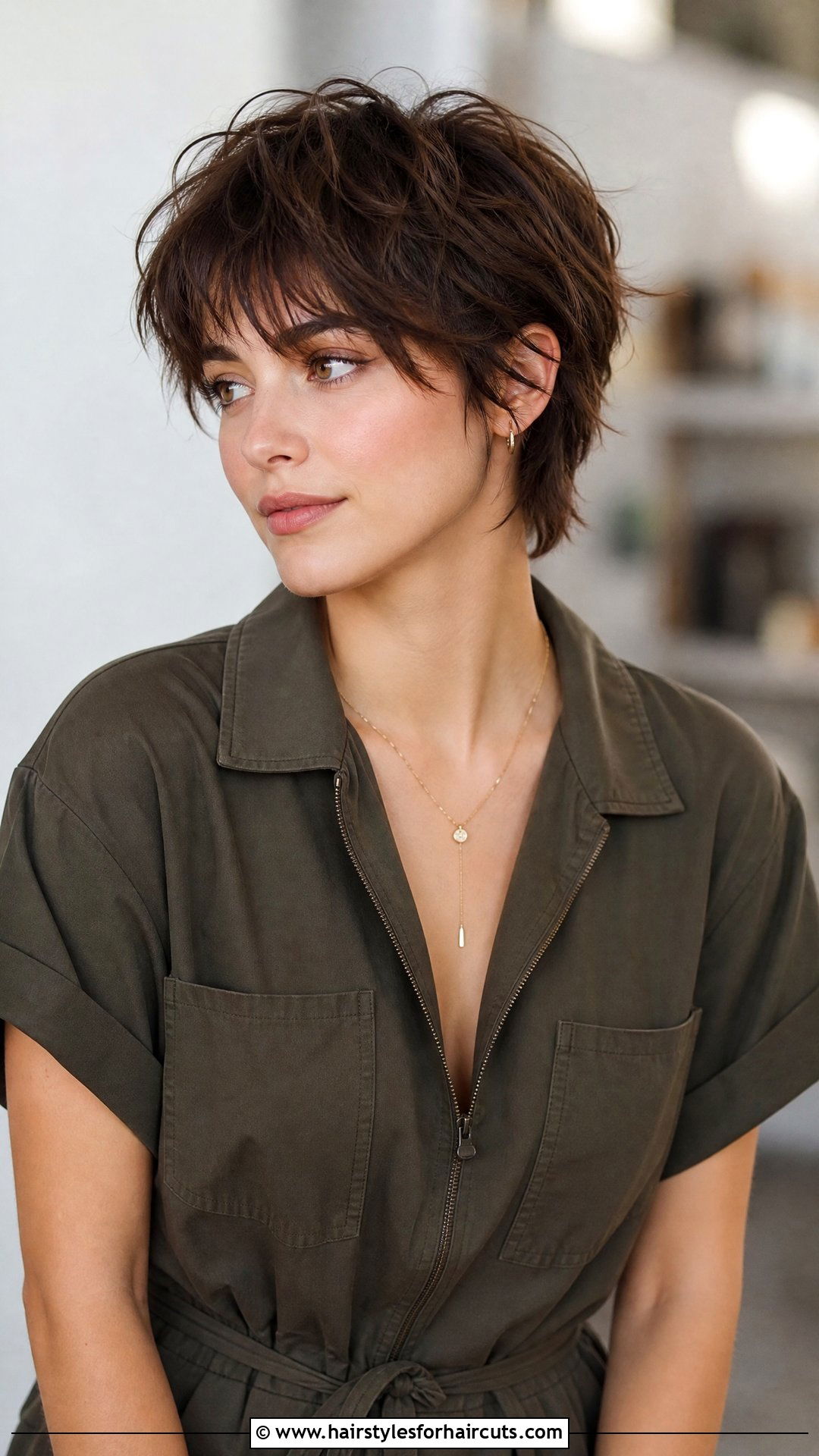 Bixie Cut With Wispy Fringe - 25 fine hair medium length hairstyles with bangs - 25 fine hair medium length hairstyles with bangs