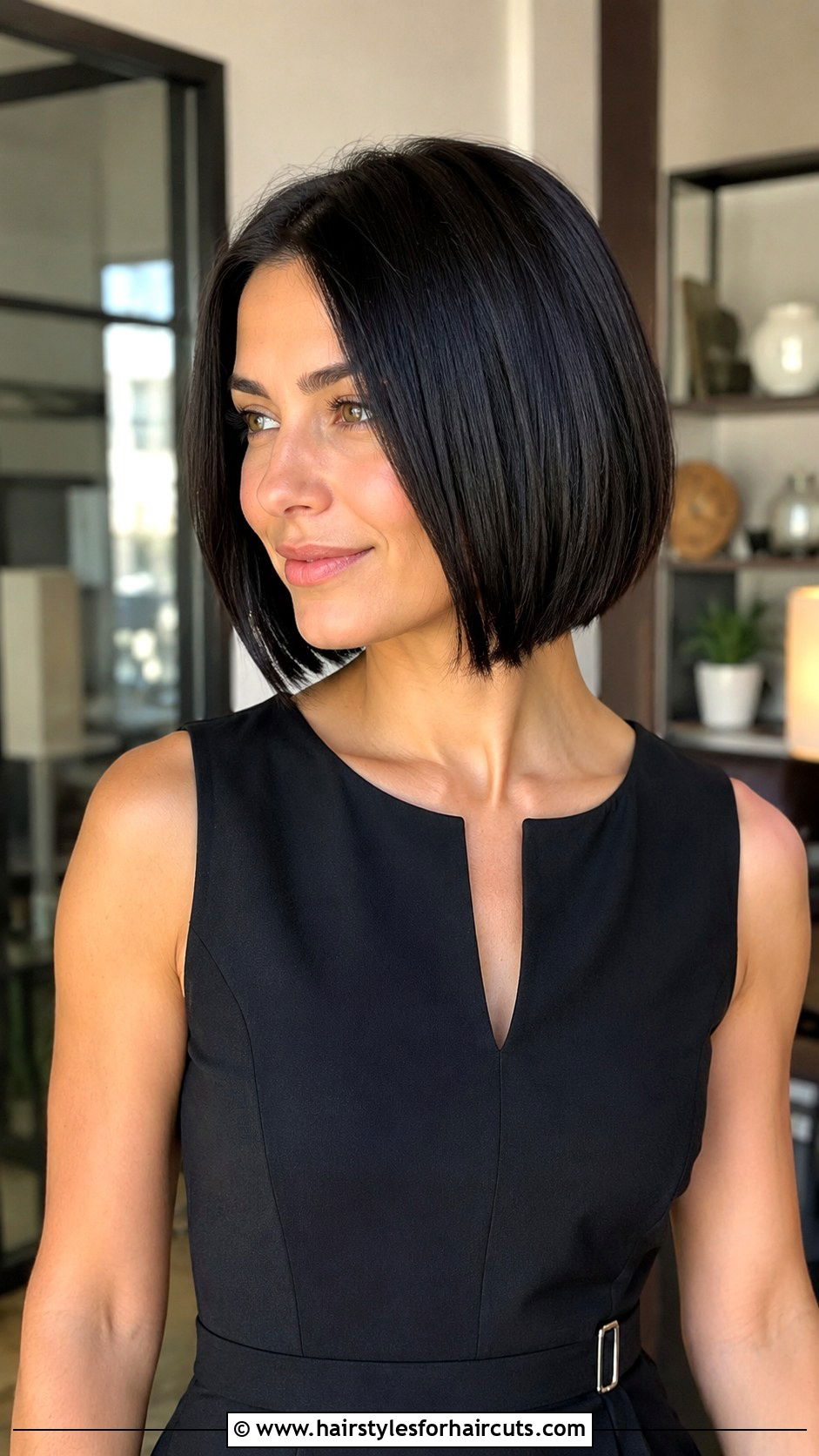 Black A Line Bob - 25 black color hairstyles - 25 black color hairstyles