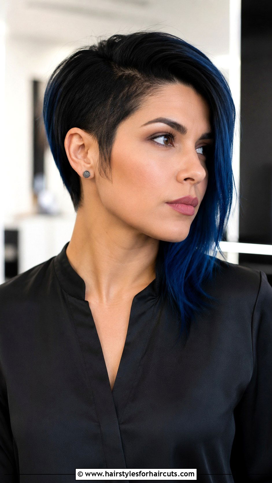 Black And Blue Asymmetrical Cut - 25 black and blue hairstyles - 25 black and blue hairstyles