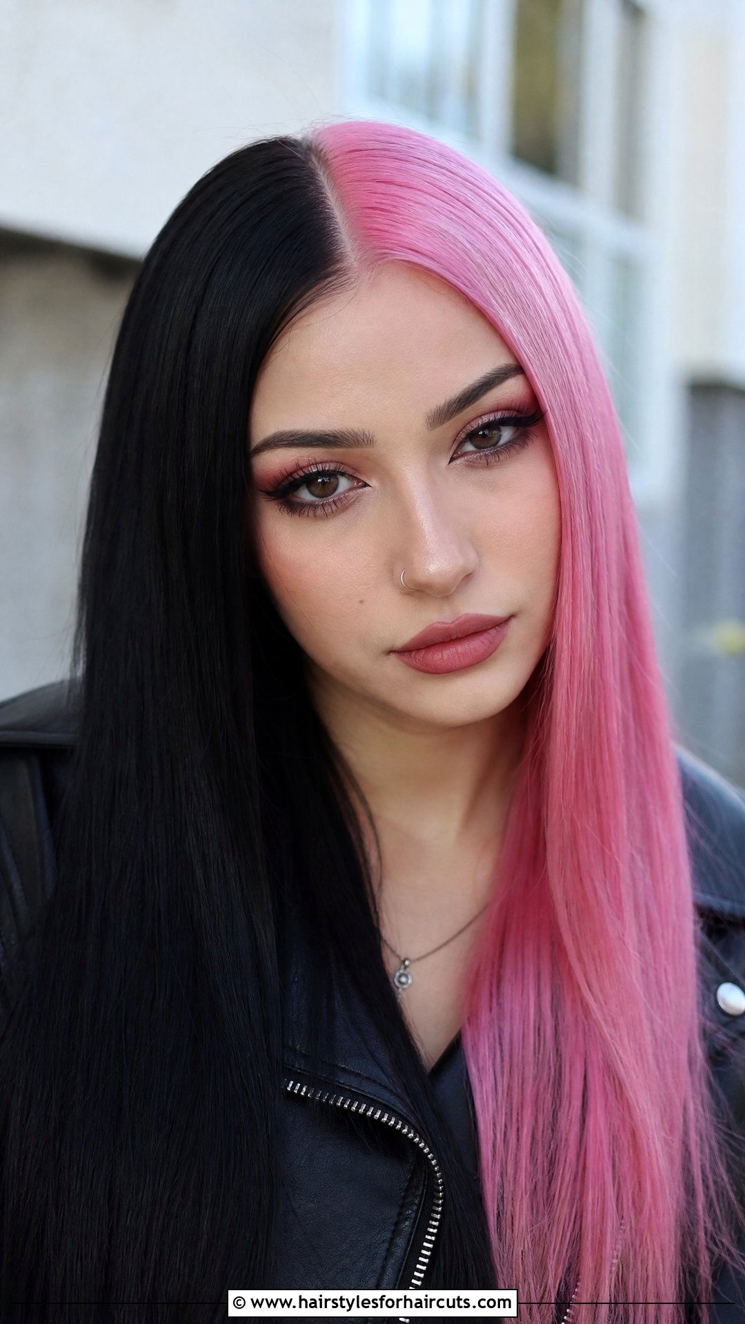 Black And Pink Split Dye Hair - 25 black and pink hairstyles - 25 black and pink hairstyles