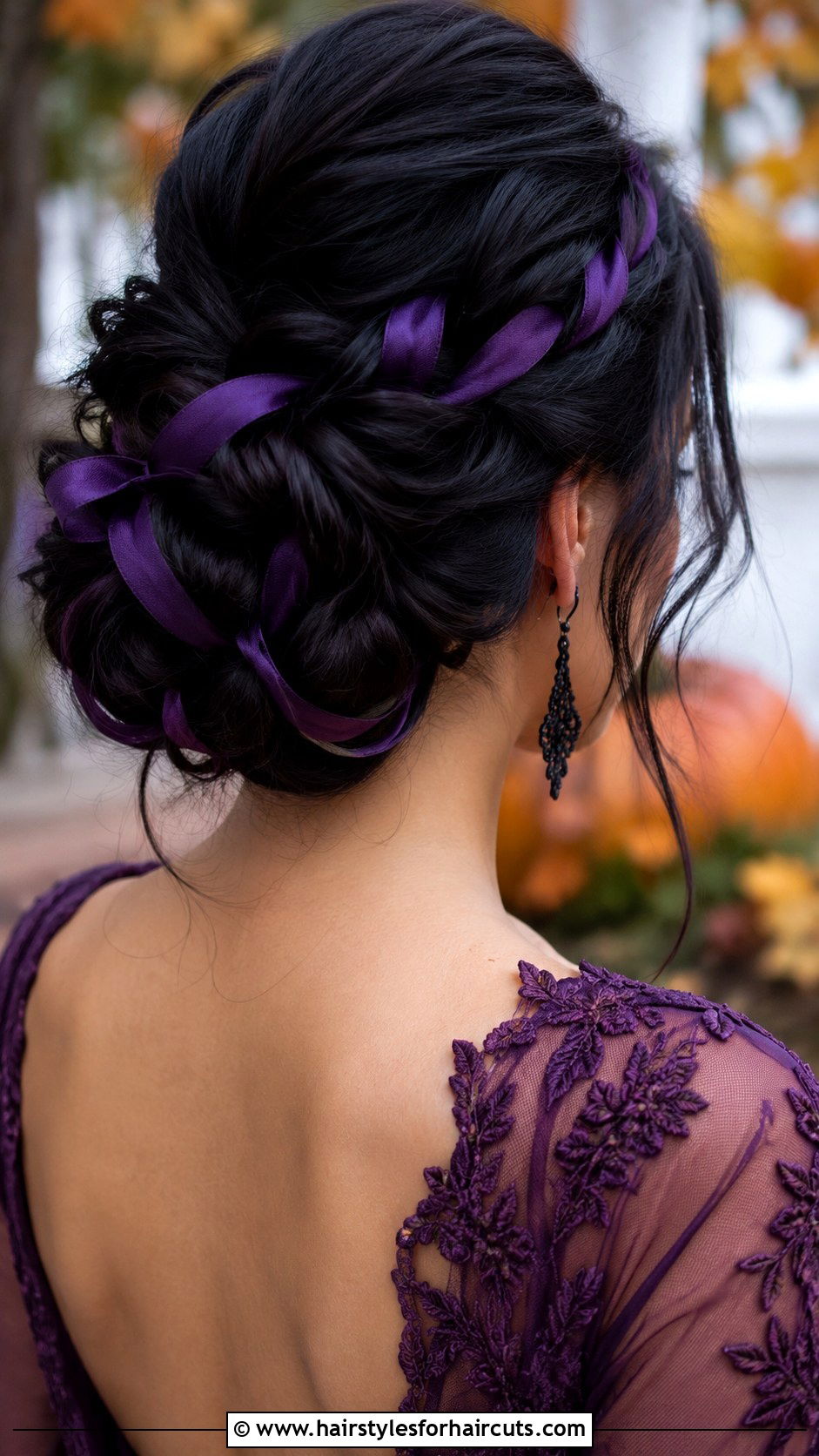 Black And Purple Twisted Updo - 25 black and purple hairstyles - 25 black and purple hairstyles