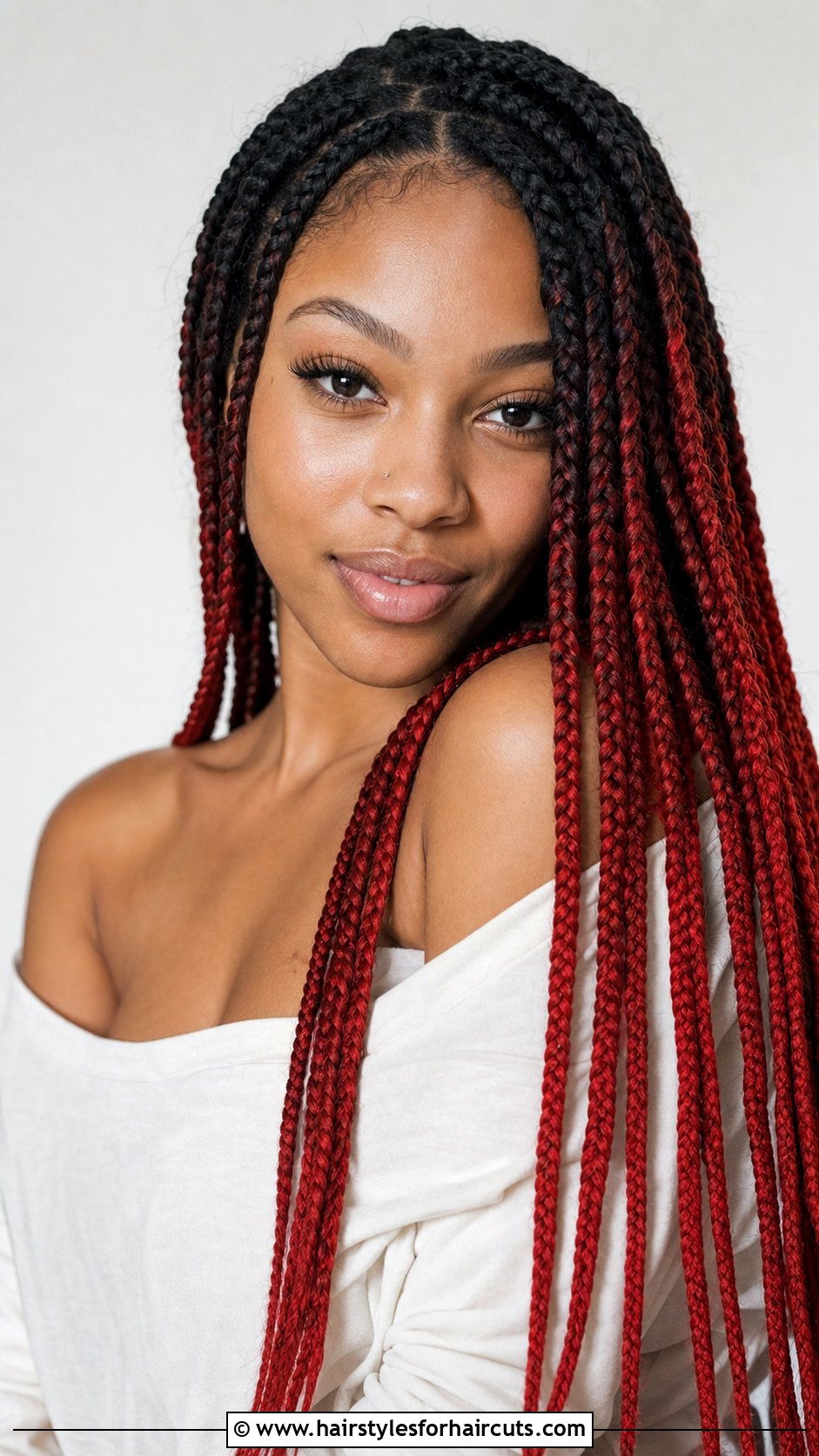 Black And Red Box Braids - 25 black and red hairstyles - 25 black and red hairstyles