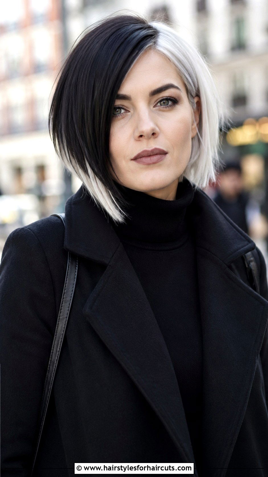 Black And White Asymmetrical Bob - 25 black and white hairstyles - 25 black and white hairstyles