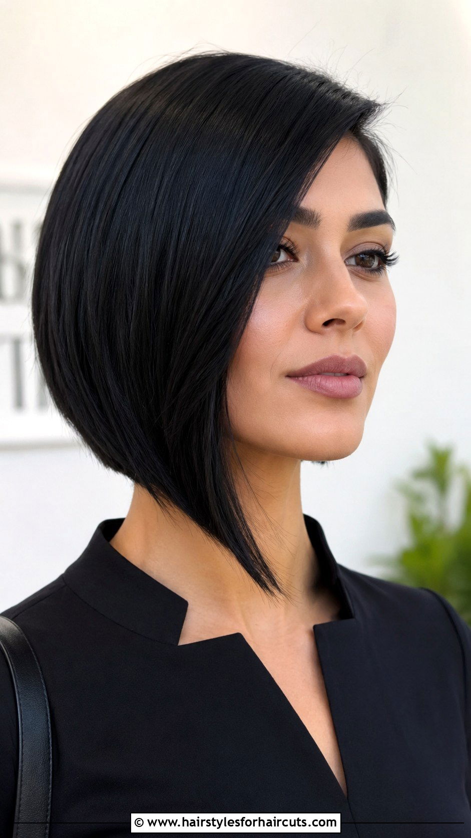 Black Asymmetrical Bob - 25 black colored hairstyles - 25 black colored hairstyles