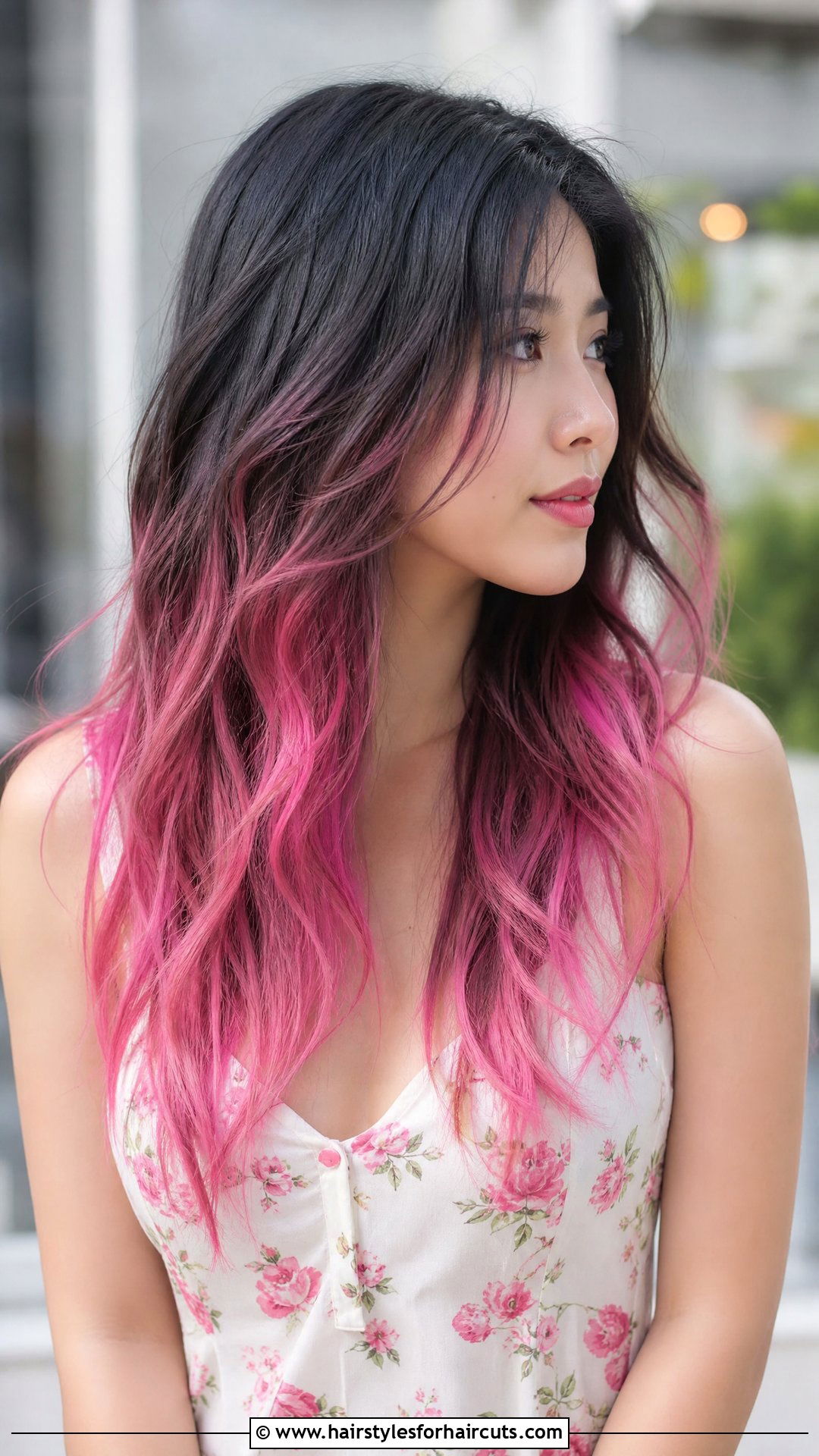Black To Pink Ombre Long Hair - 25 black and pink hairstyles - 25 black and pink hairstyles
