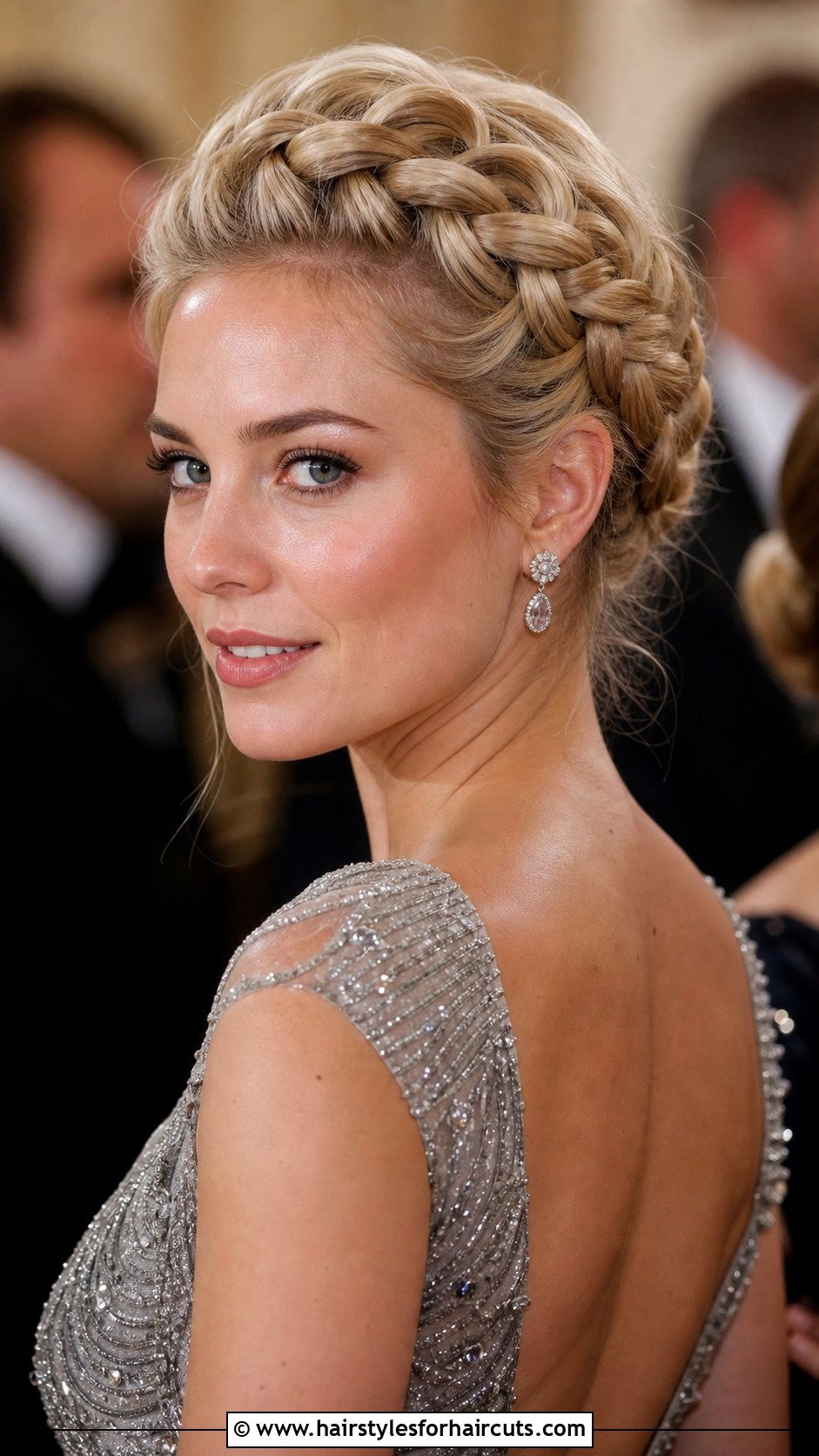 Bleach Blonde Braided Crown Updo - 25 bleach blonde hairstyles - 25 bleach blonde hairstyles