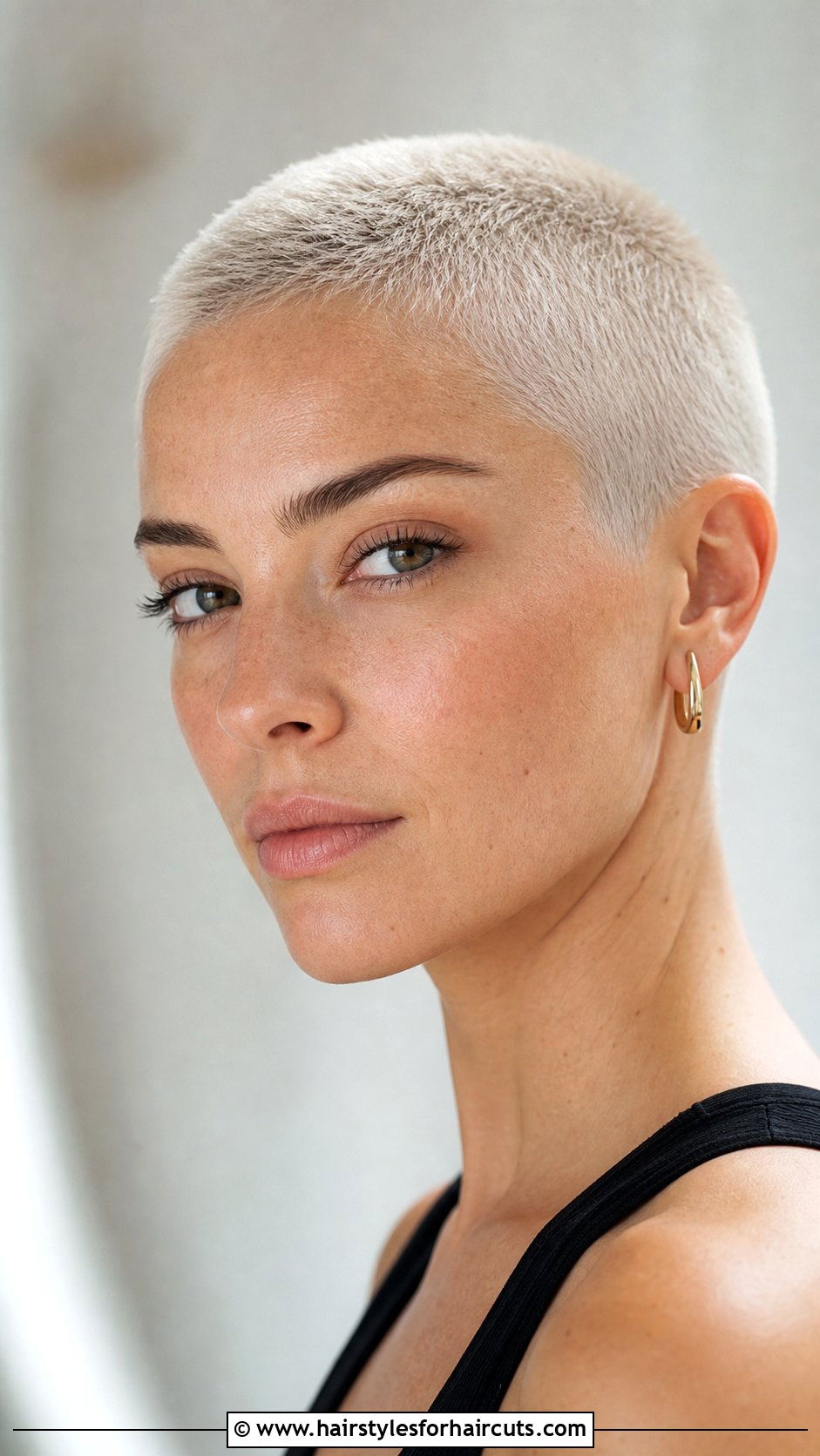 Bleach Blonde Buzz Cut - 25 edgy haircuts - 25 edgy haircuts