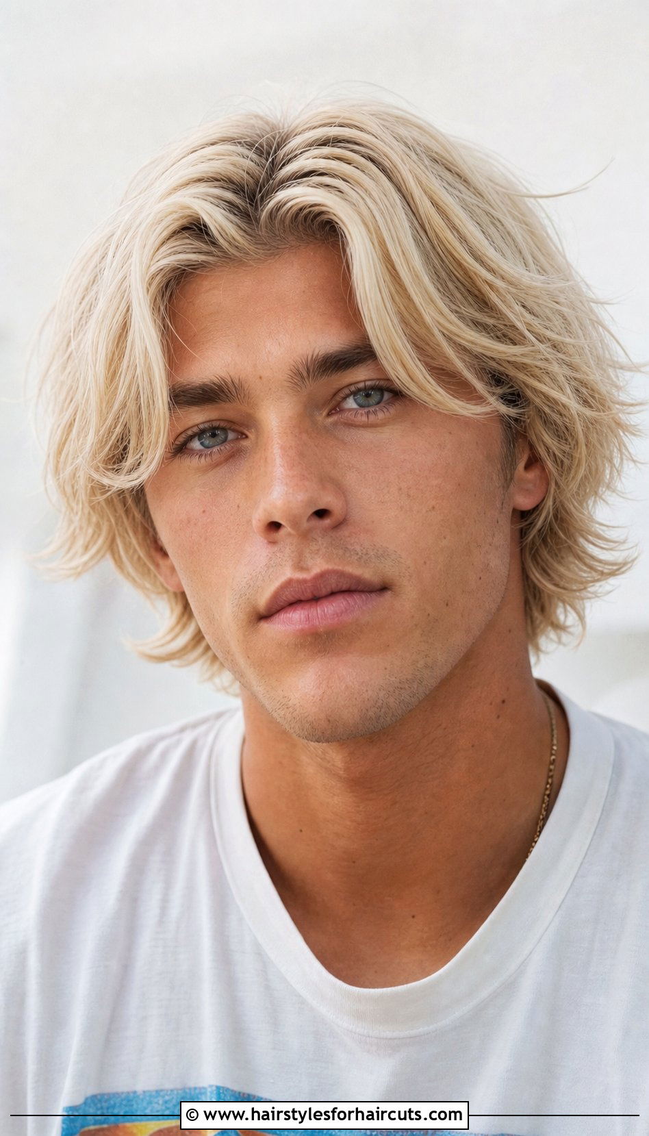Bleached Blonde Surfer Curtains - 25 surfer curtains haircuts - 25 surfer curtains haircuts