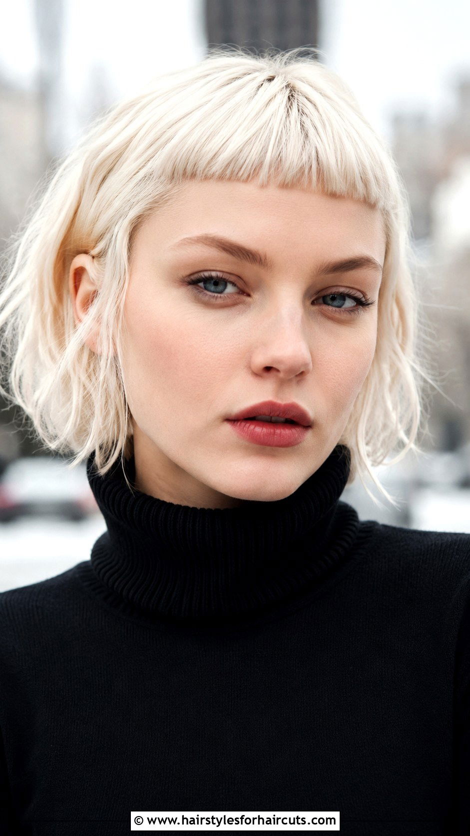 Bleached Micro Bangs Cut - 25 chemical haircuts - 25 chemical haircuts