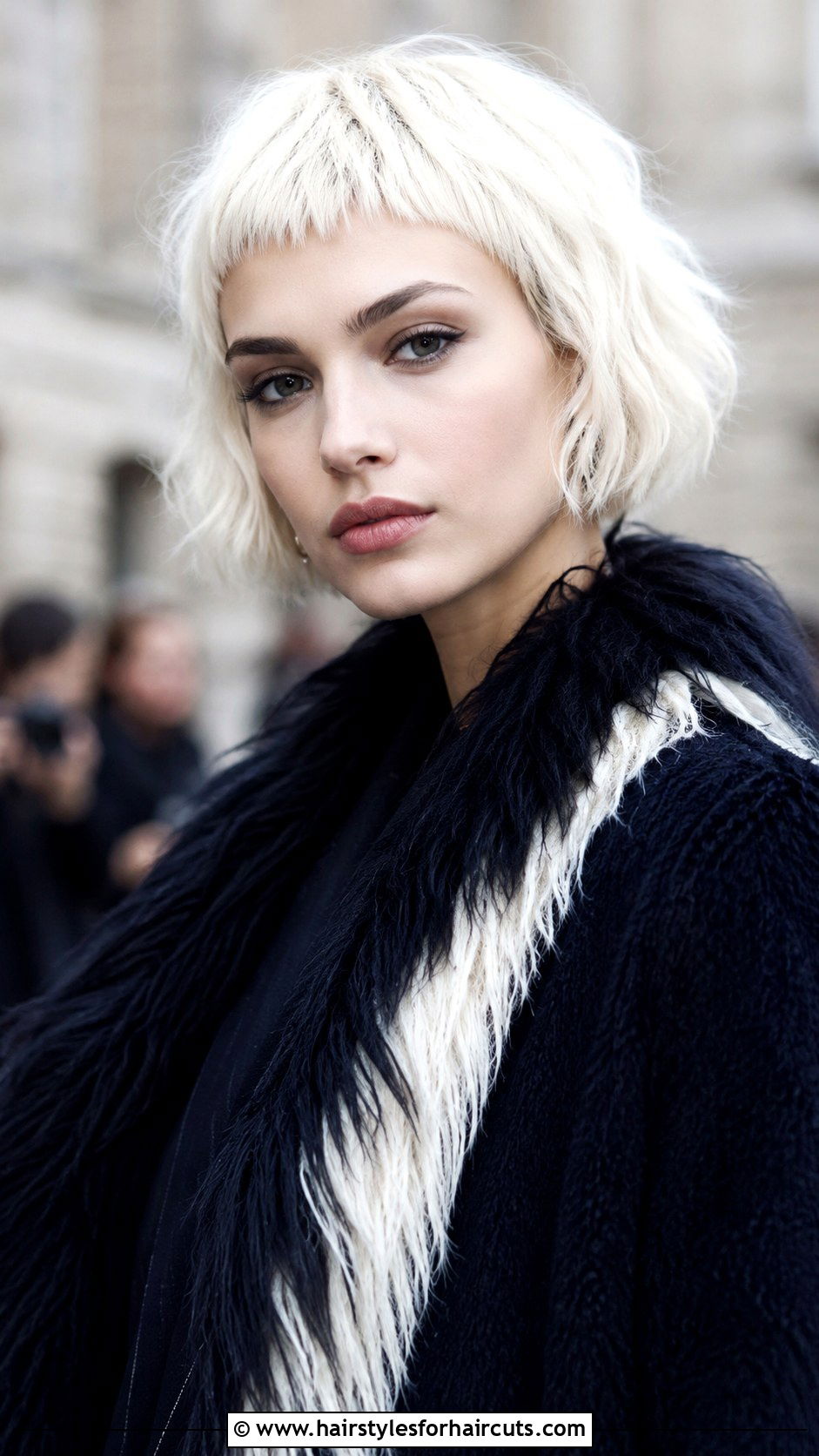 Bleached Micro Bangs - 25 bleached hairstyles - 25 bleached hairstyles