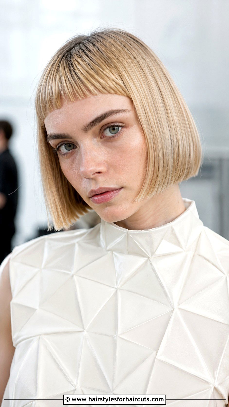 Blond Micro Bangs Bob - 25 blond hairstyles - 25 blond hairstyles