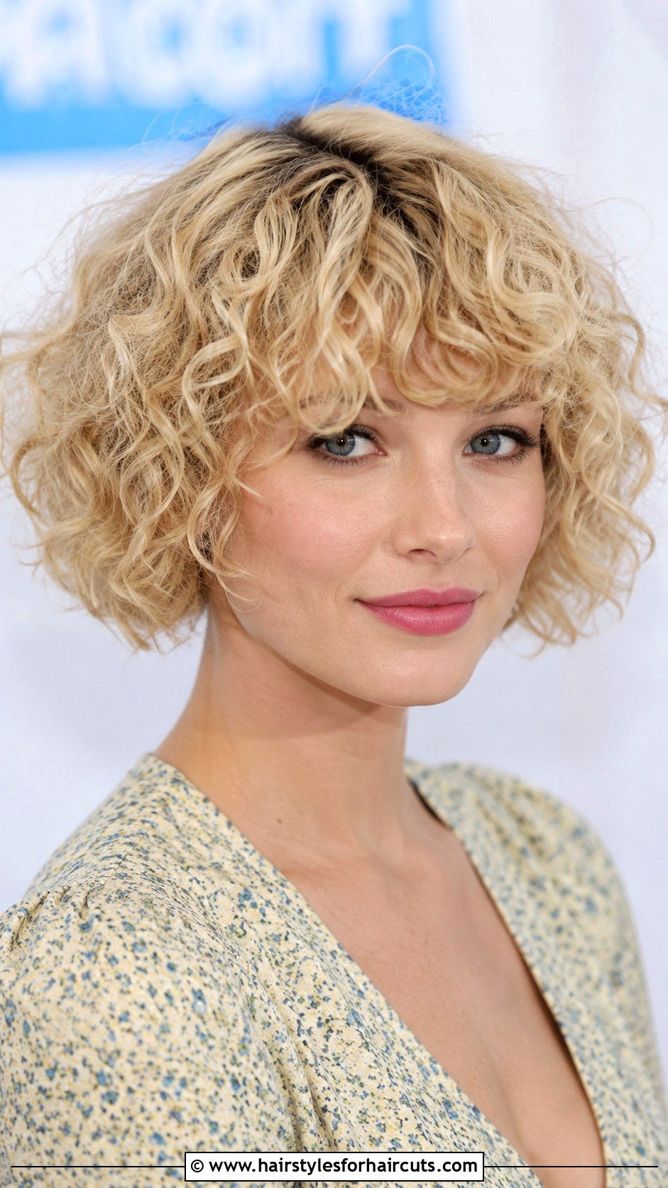 Blonde Curly Fringe Bob - 25 blonde curly hairstyles - 25 blonde curly hairstyles