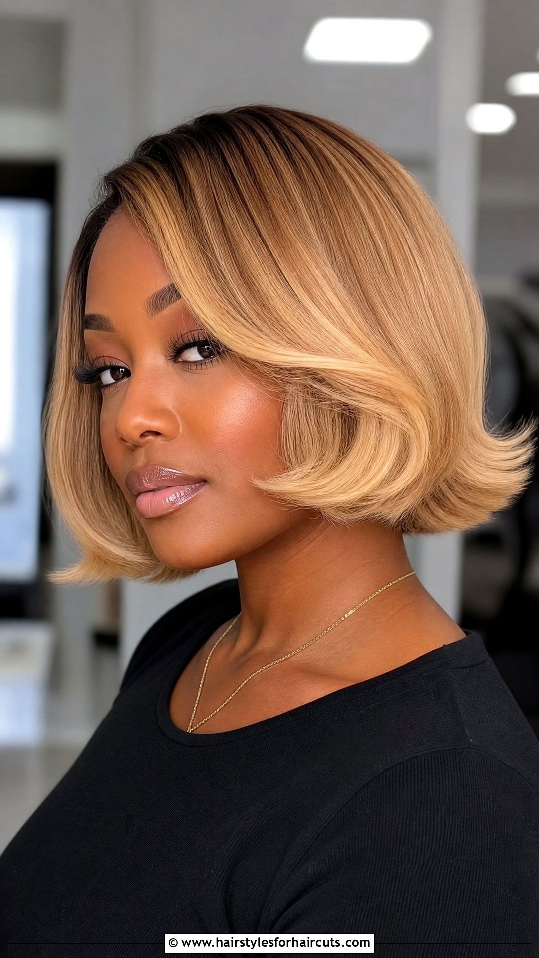 Blonde Flip Bob Haircut - 25 flip hairstyles for black hair - 25 flip hairstyles for black hair