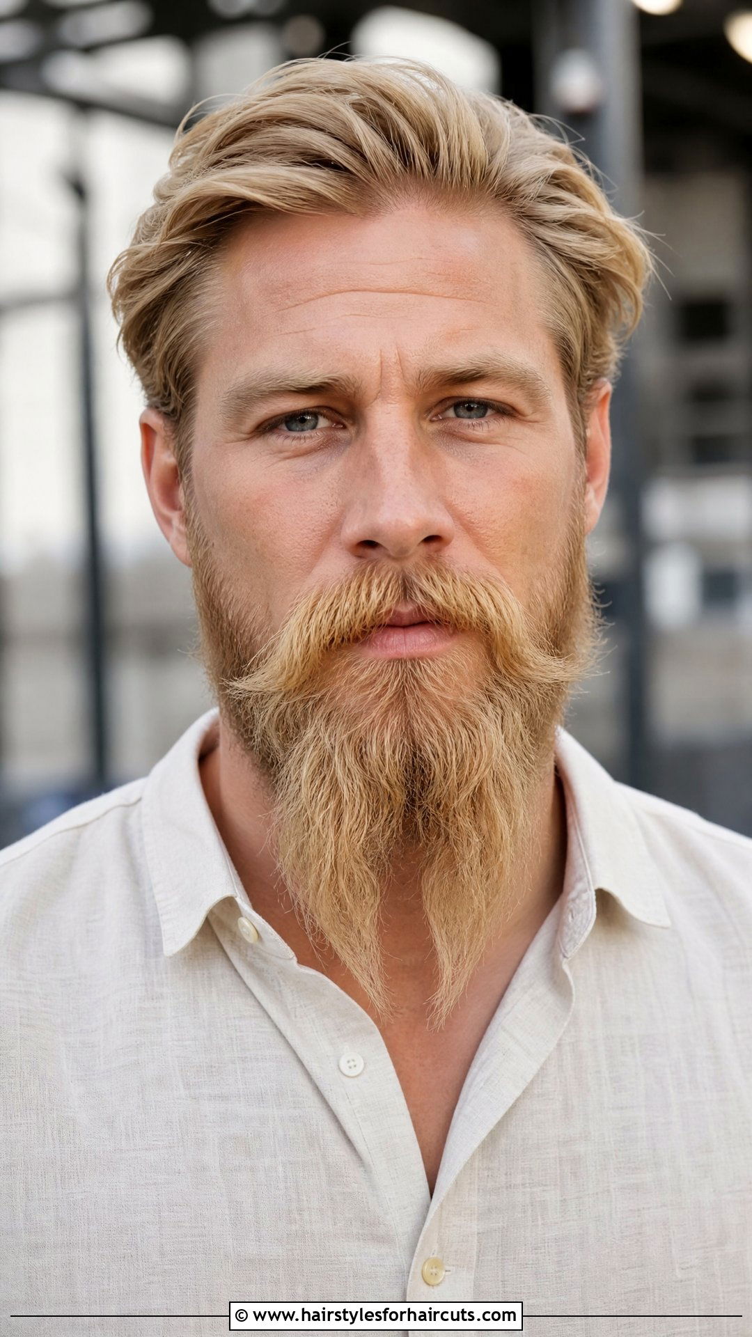 Blonde French Fork Beard - 25 blonde facial hairstyles - 25 blonde facial hairstyles
