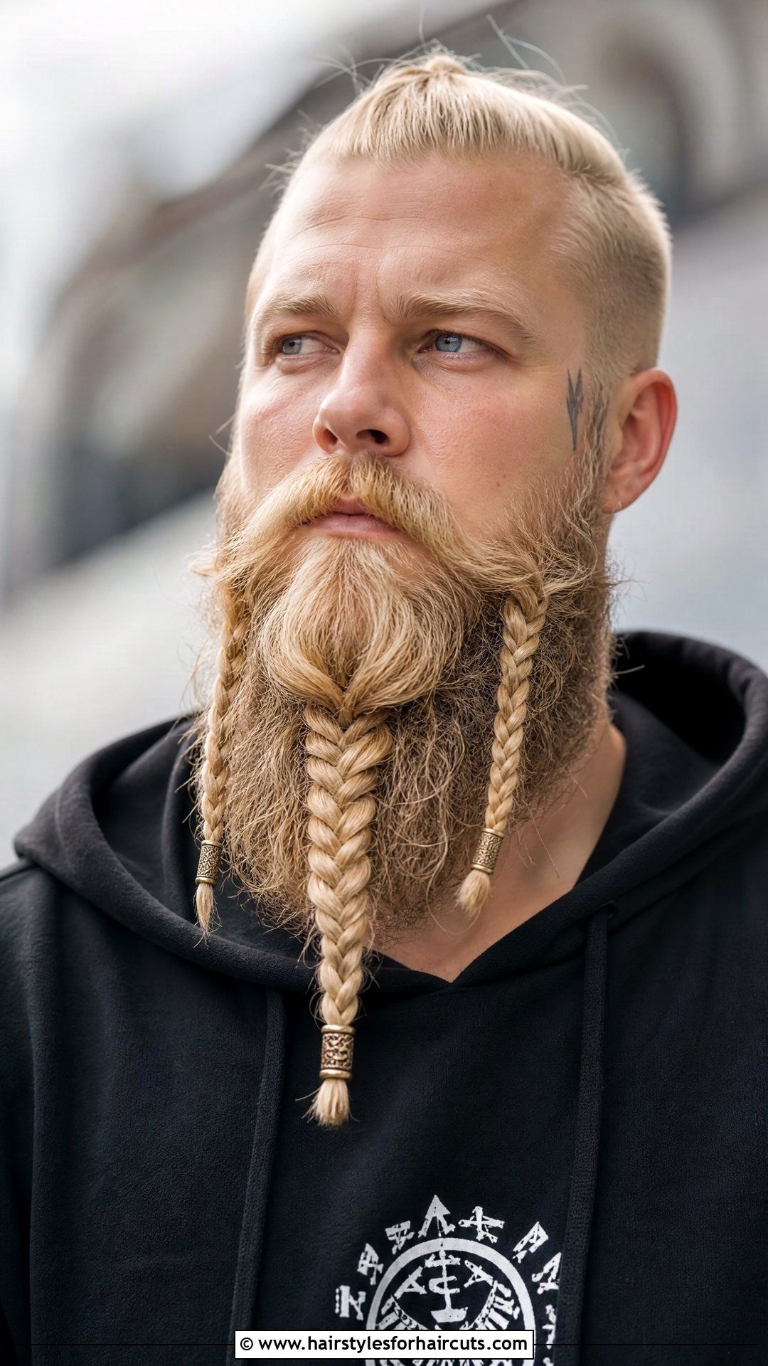 Blonde Long Beard With Braids - 25 blonde facial hairstyles - 25 blonde facial hairstyles