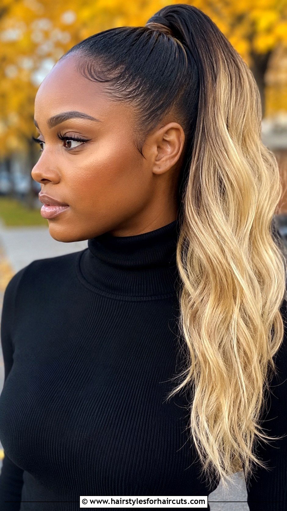 Blonde Ombre Fake Ponytail - 25 fake ponytail hairstyles for black hair - 25 fake ponytail hairstyles for black hair
