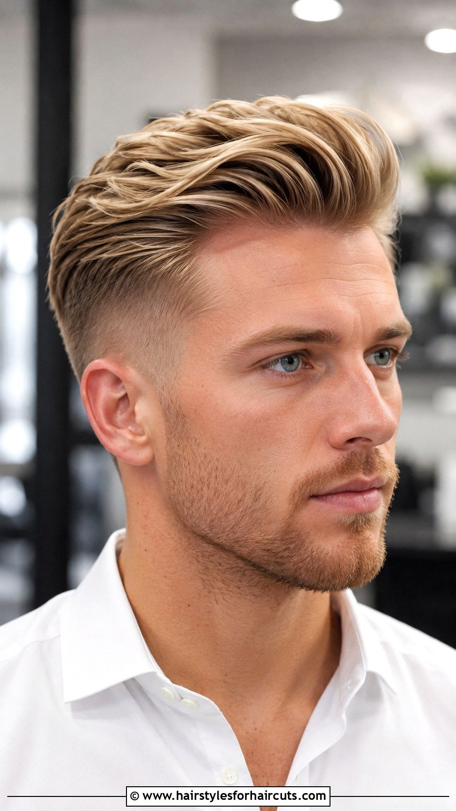Blonde Taper Fade With Pompadour - 25 fade haircuts blonde hair - 25 fade haircuts blonde hair