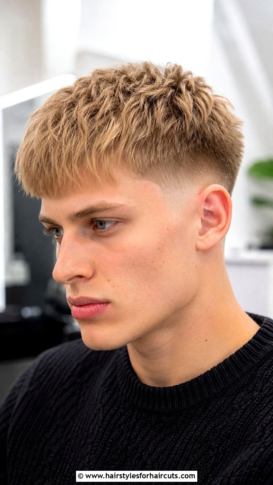 Blonde Temp Fade With Fringe - 25 fade haircuts blonde hair - 25 fade haircuts blonde hair