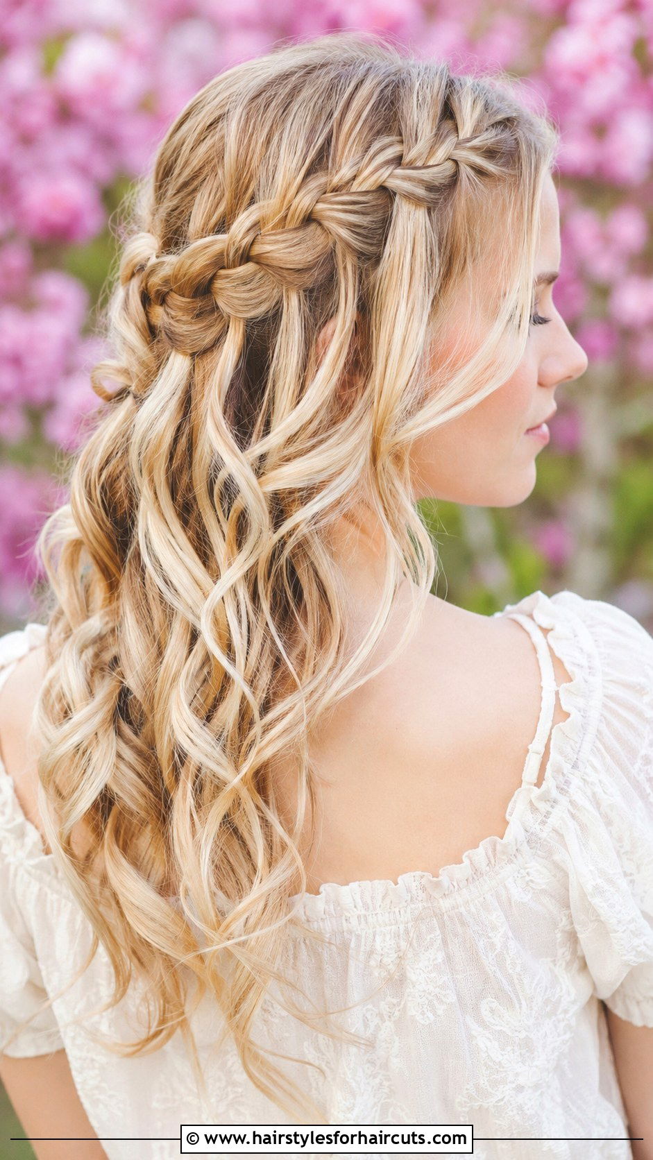 Blonde Waterfall Braid - 25 braided hairstyles for blonde hair - 25 braided hairstyles for blonde hair