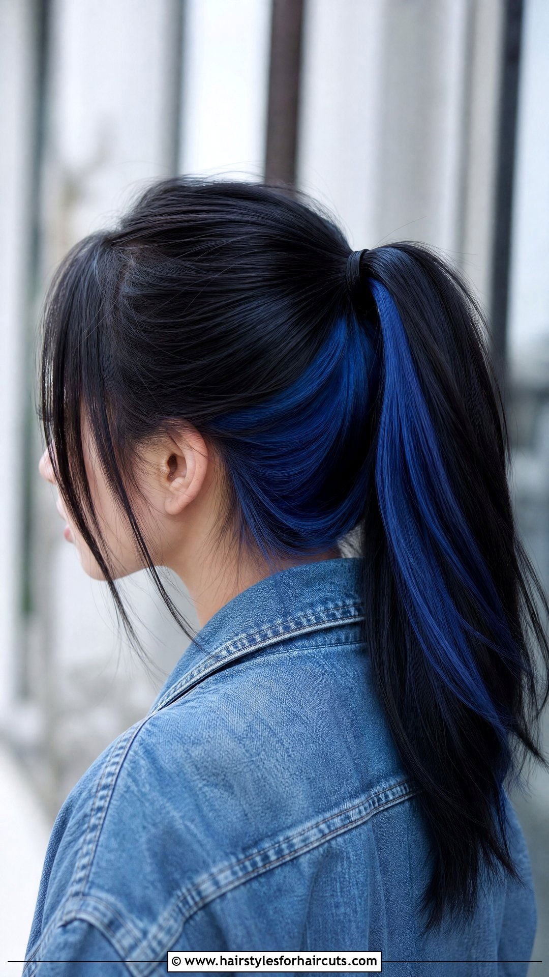 Blue Halo Underlights On Black Hair - 25 halo hairstyles color - 25 halo hairstyles color
