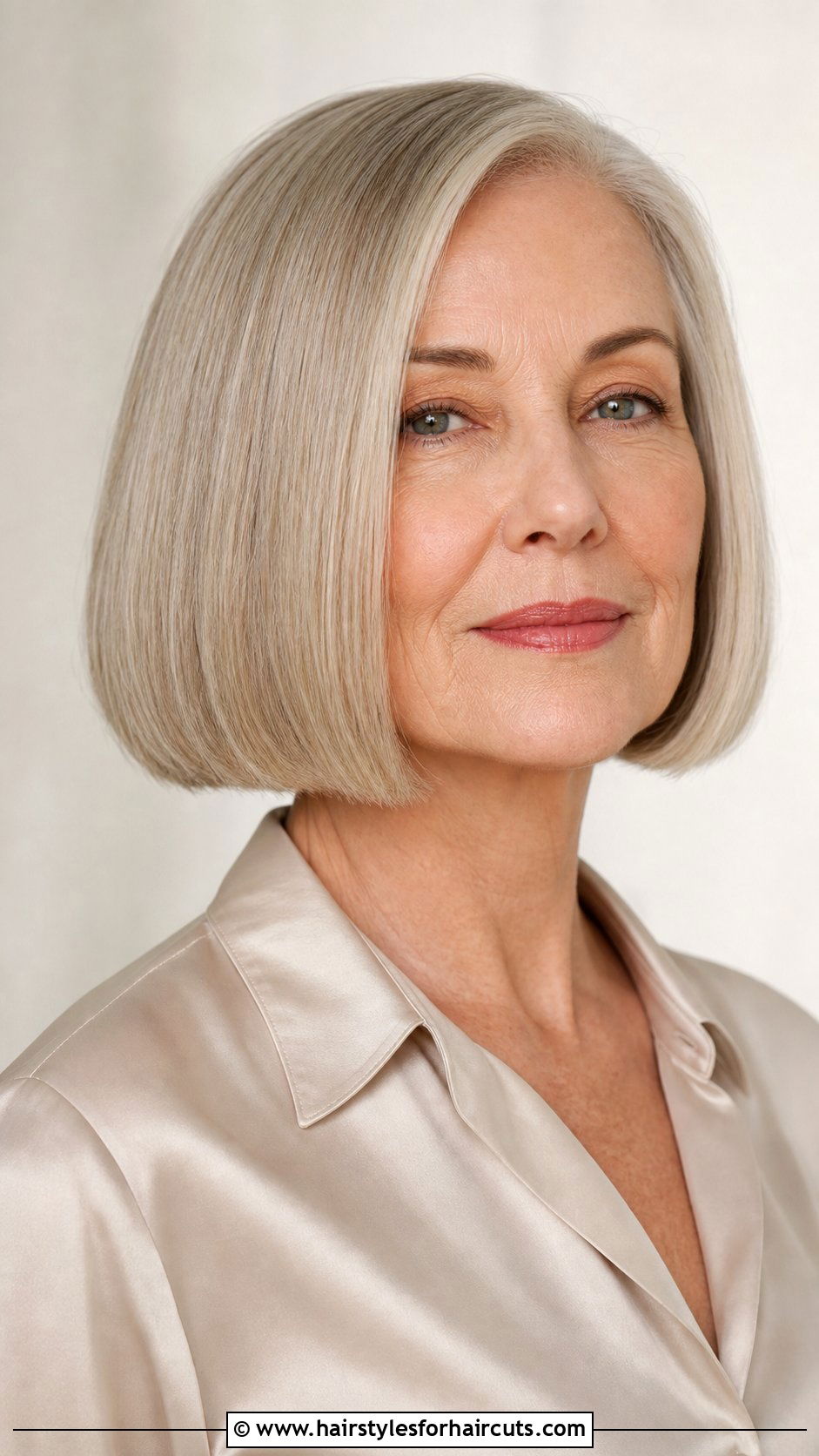 Blunt Bob - 25 short hairstyles for over 60 - 25 short hairstyles for over 60