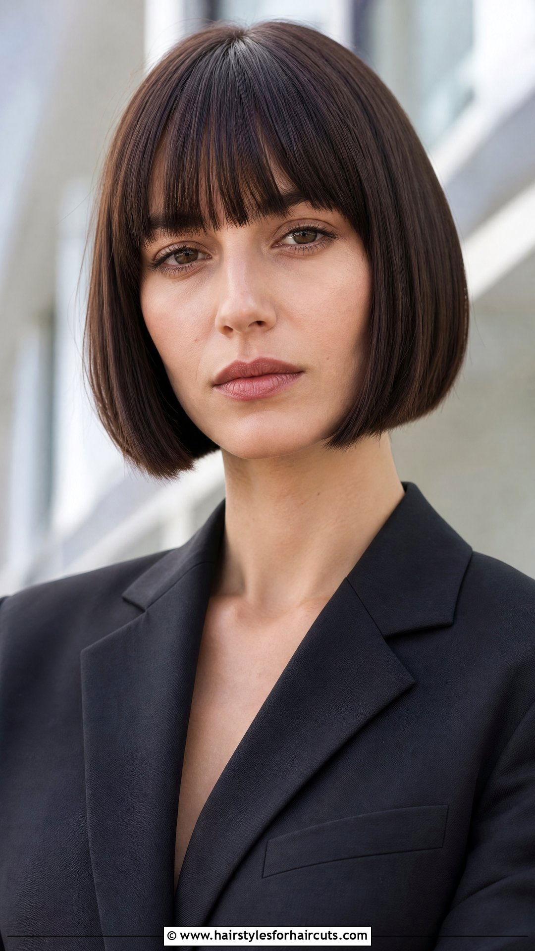 Blunt Bob With Straight Bangs - 25 haircuts styles with bangs - 25 haircuts styles with bangs