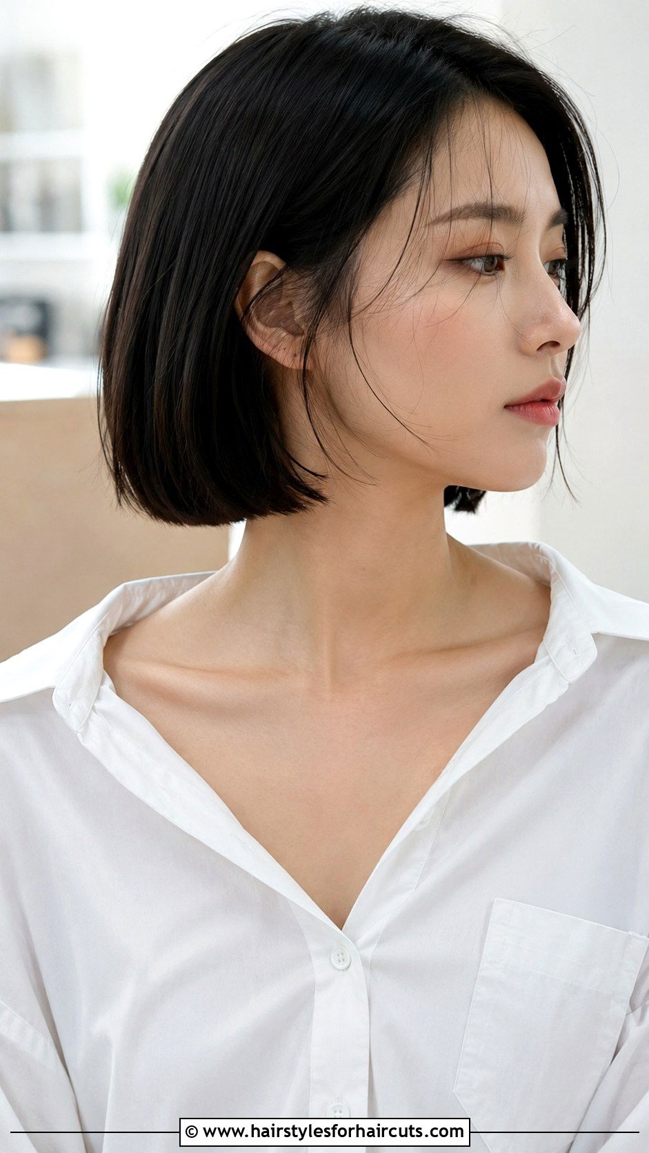 Blunt Collarbone Cut - 25 diamond face shape haircuts - 25 diamond face shape haircuts