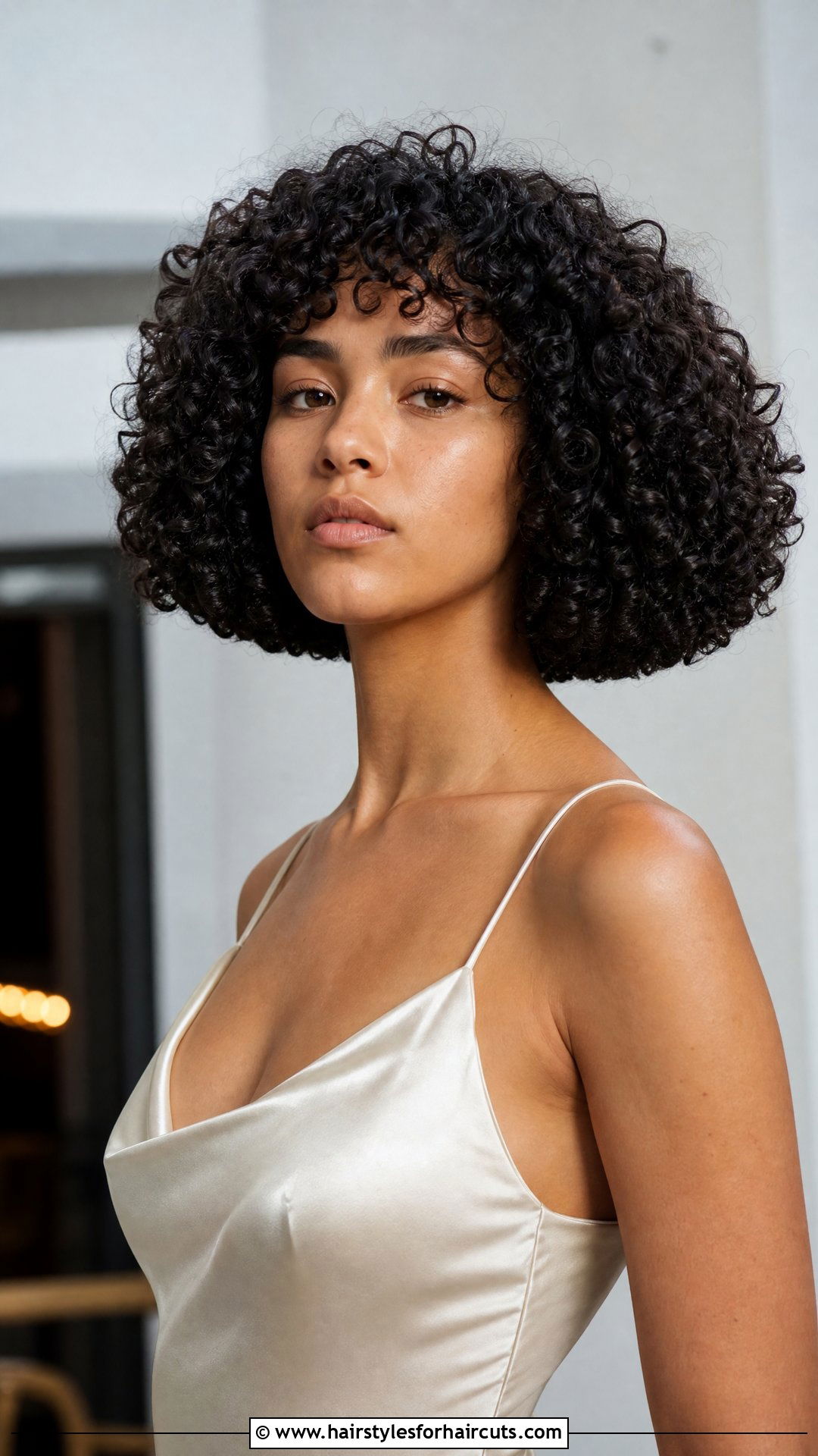 Blunt Curly Bob - 25 bob haircuts for curly hair - 25 bob haircuts for curly hair