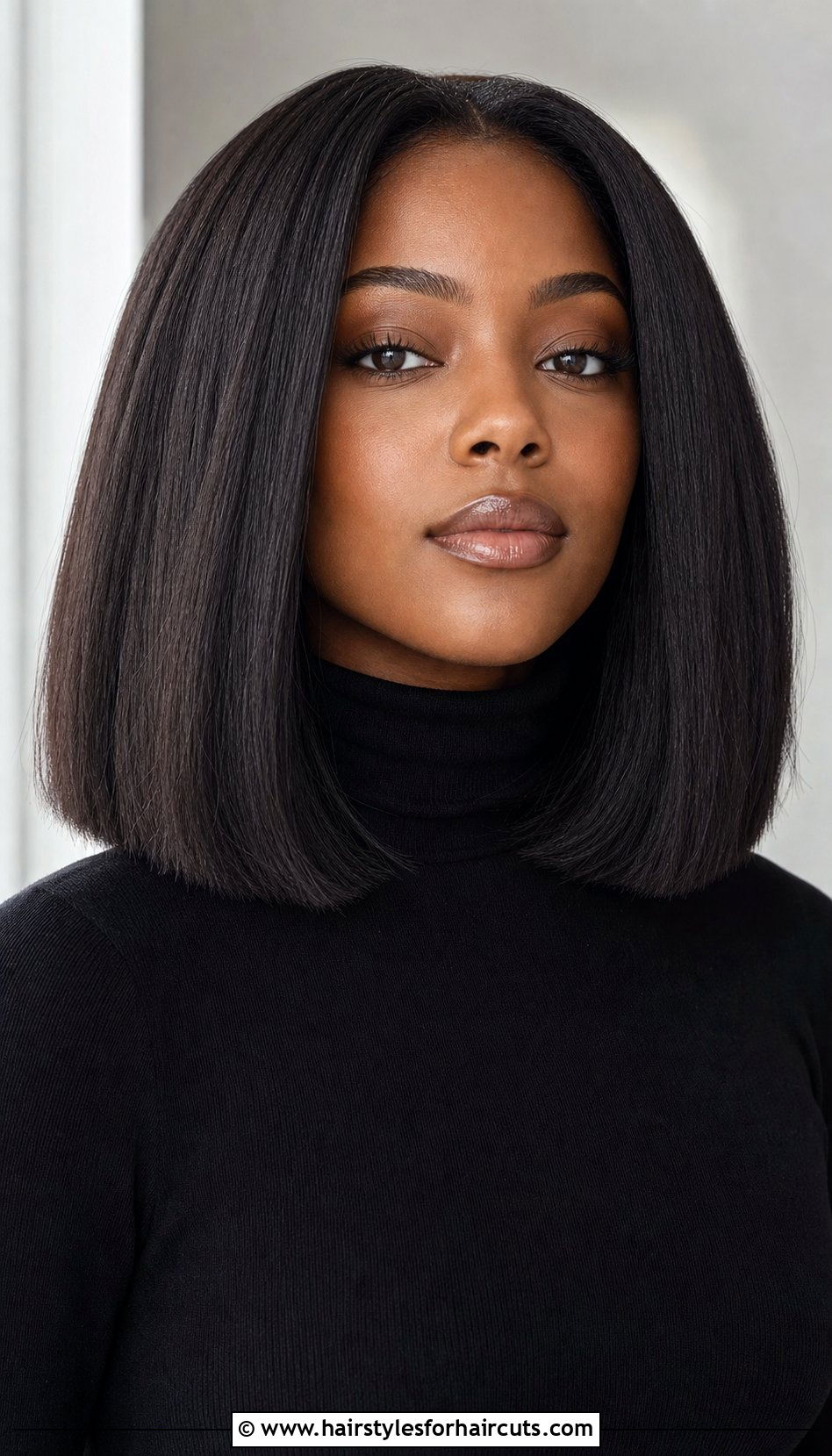 Blunt Cut Blowout - 25 shoulder length blowout hairstyles for black hair - 25 shoulder length blowout hairstyles for black hair