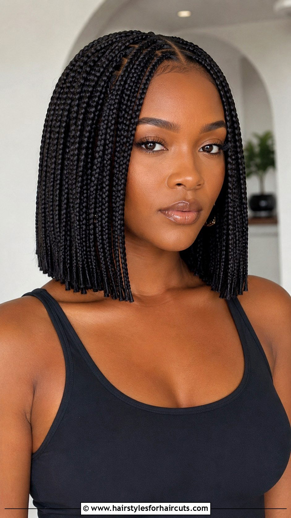 Blunt Cut Braids - 25 extension braid hairstyles for black hair - 25 extension braid hairstyles for black hair