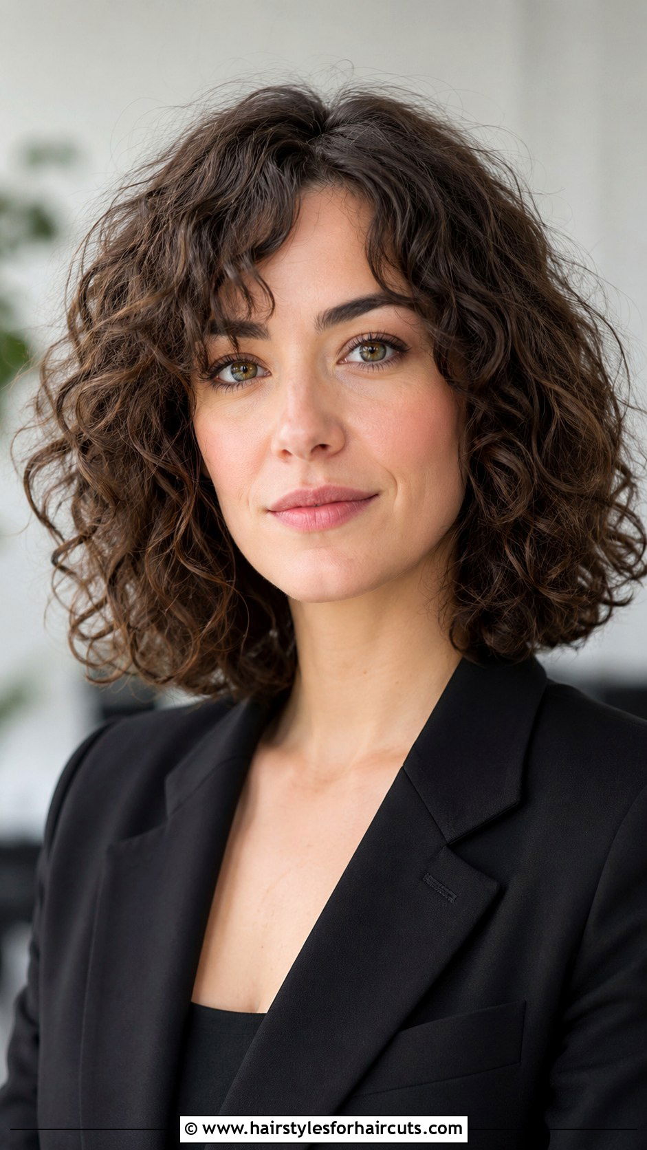 Blunt Cut Curly Lob - 25 bob hairstyles for curly hair over 50 - 25 bob hairstyles for curly hair over 50