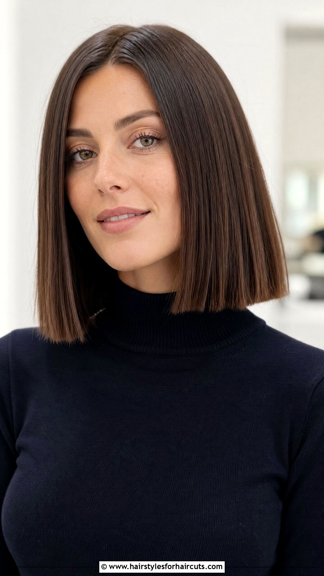 Blunt Cut Winter Haircut - 25 winter haircuts - 25 winter haircuts