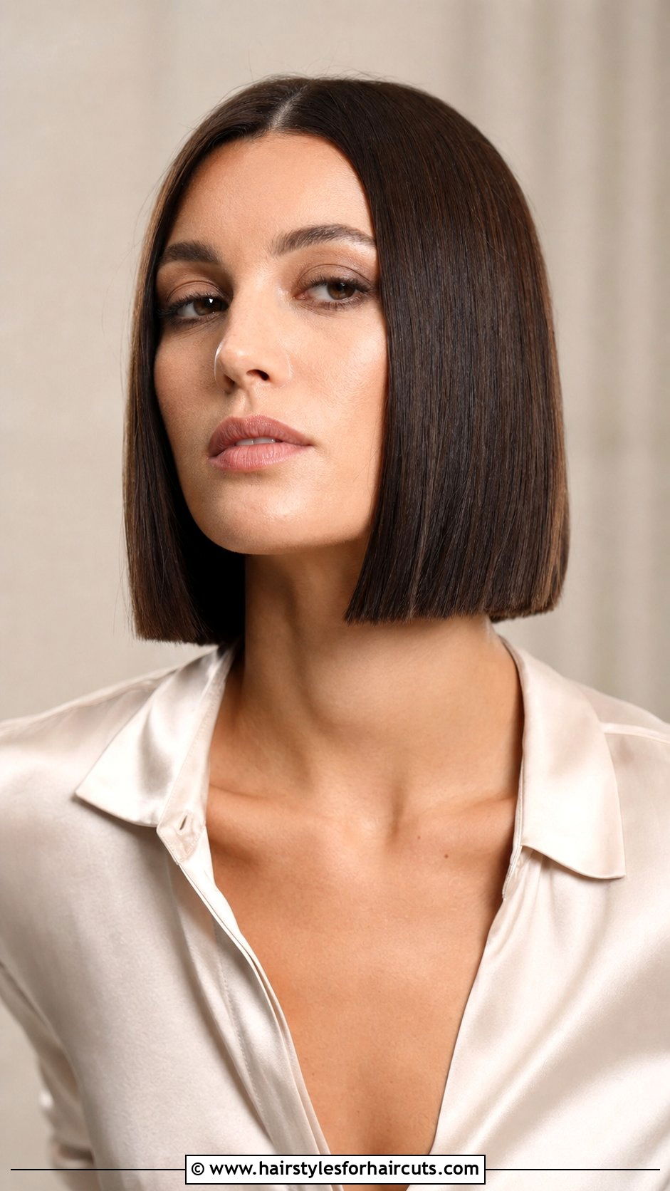 Blunt Cut With Chocolate Brown - 25 haircuts and colour - 25 haircuts and colour