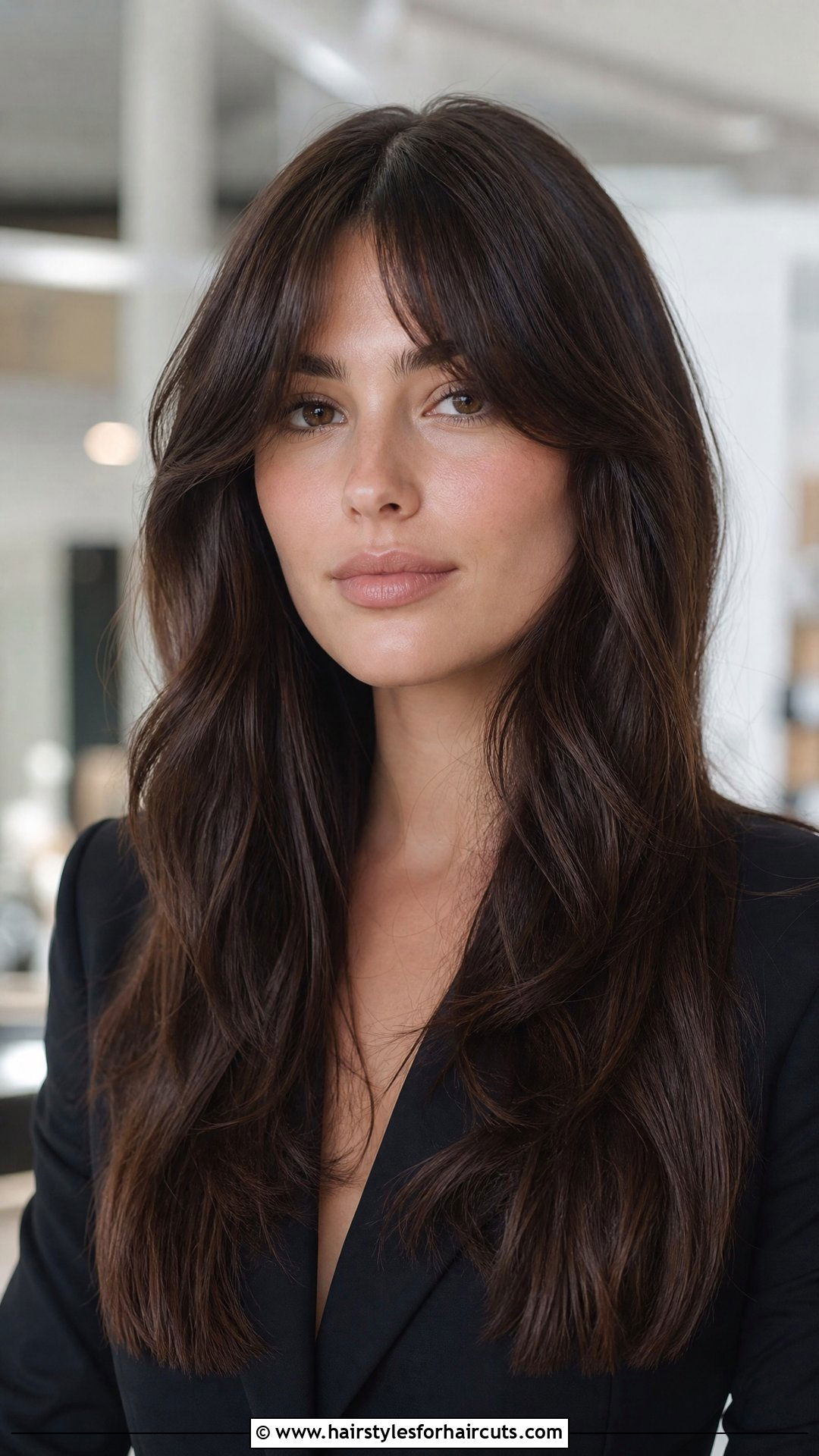 Blunt Cut With Curtain Bangs For Long Wavy Hair - 25 haircuts for long thick wavy hair - 25 haircuts for long thick wavy hair