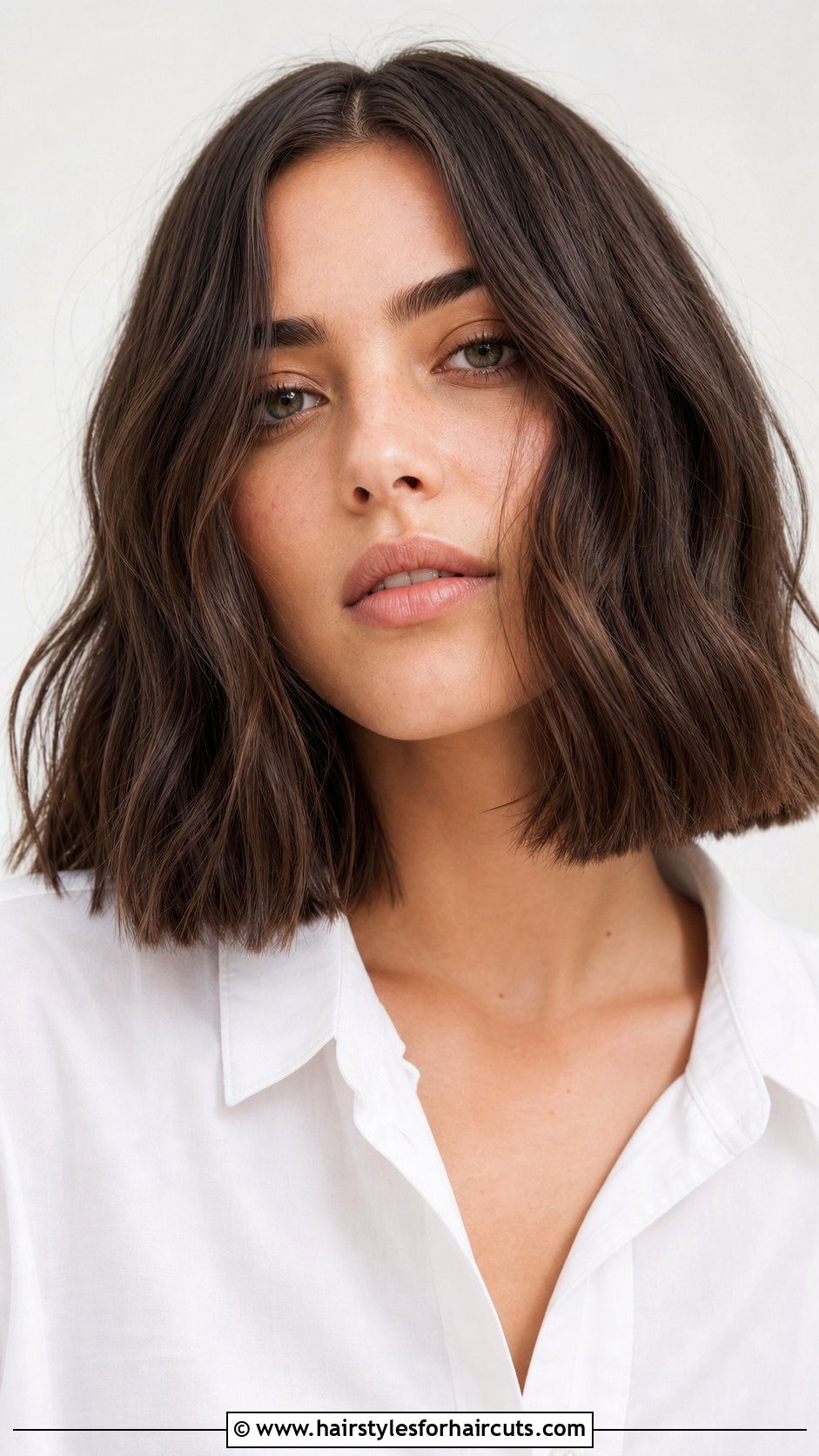 Blunt Cut With Loose Waves - 25 straight hair waves haircuts - 25 straight hair waves haircuts