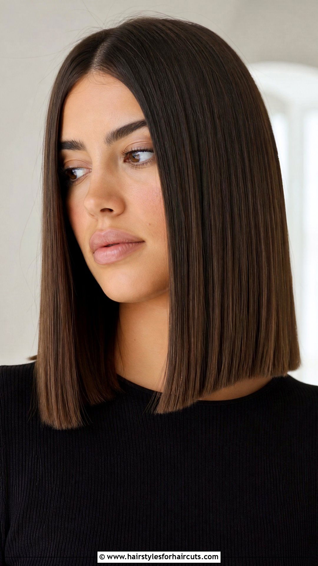 Blunt Cut With Middle Part - 25 club hairstyles - 25 club hairstyles