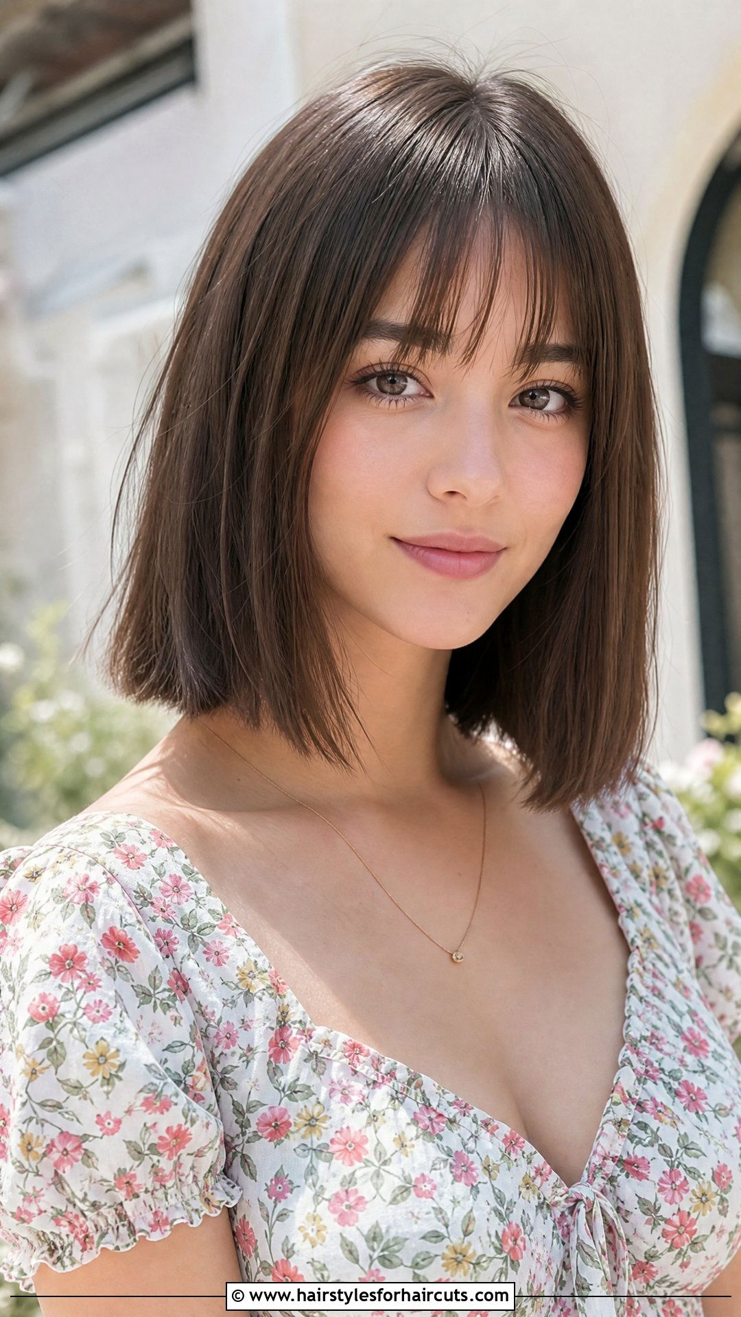 Blunt Cut With Wispy Bangs For 2A Wavy Hair - 25 haircuts for 2a wavy hair - 25 haircuts for 2a wavy hair