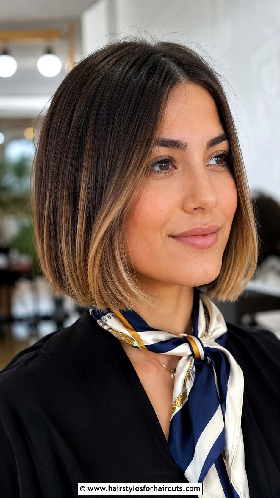 Blunt Cut with Balayage - 25 even haircuts - 25 even haircuts